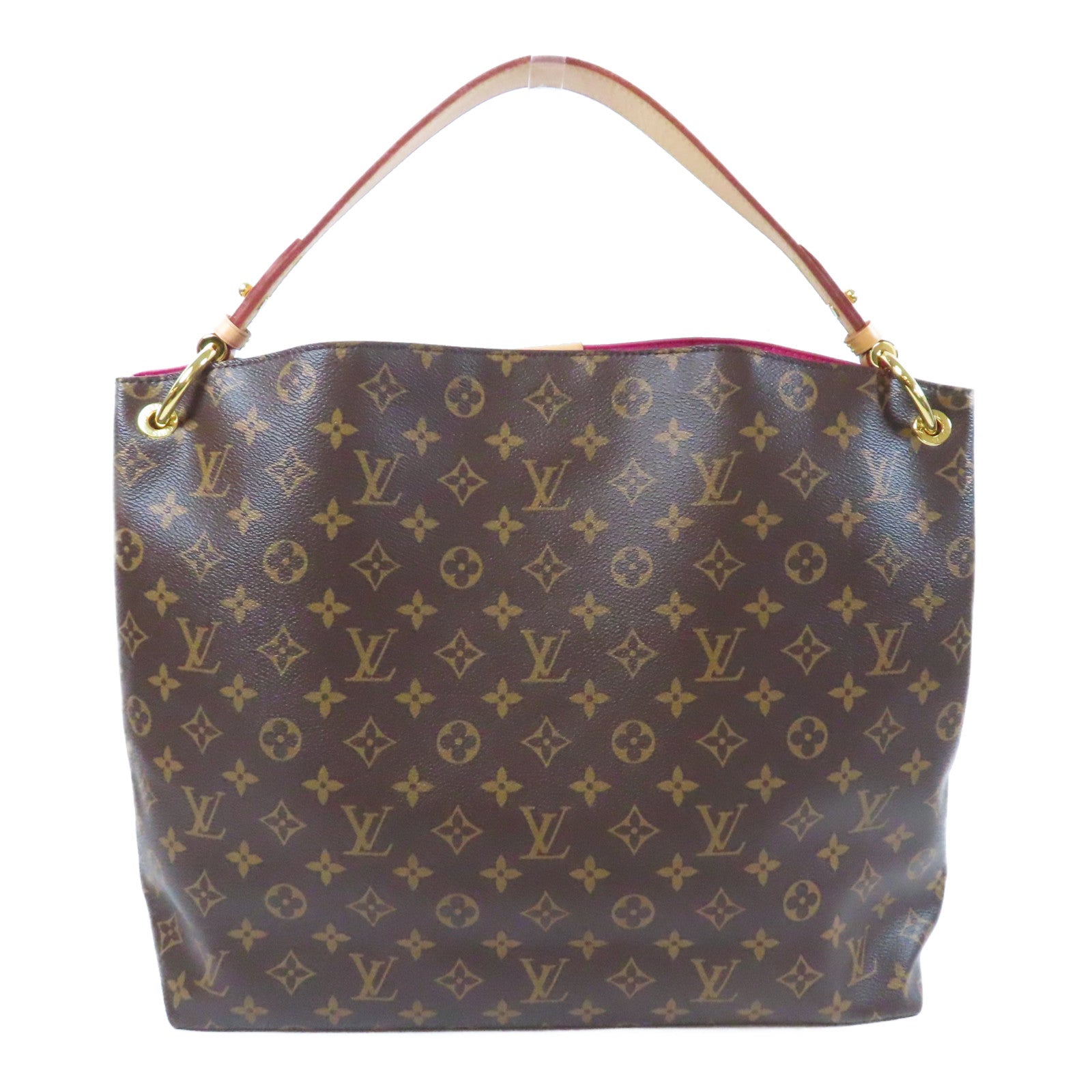 LOUIS VUITTON Monogram Delightful MM金扣肩背袋啡色