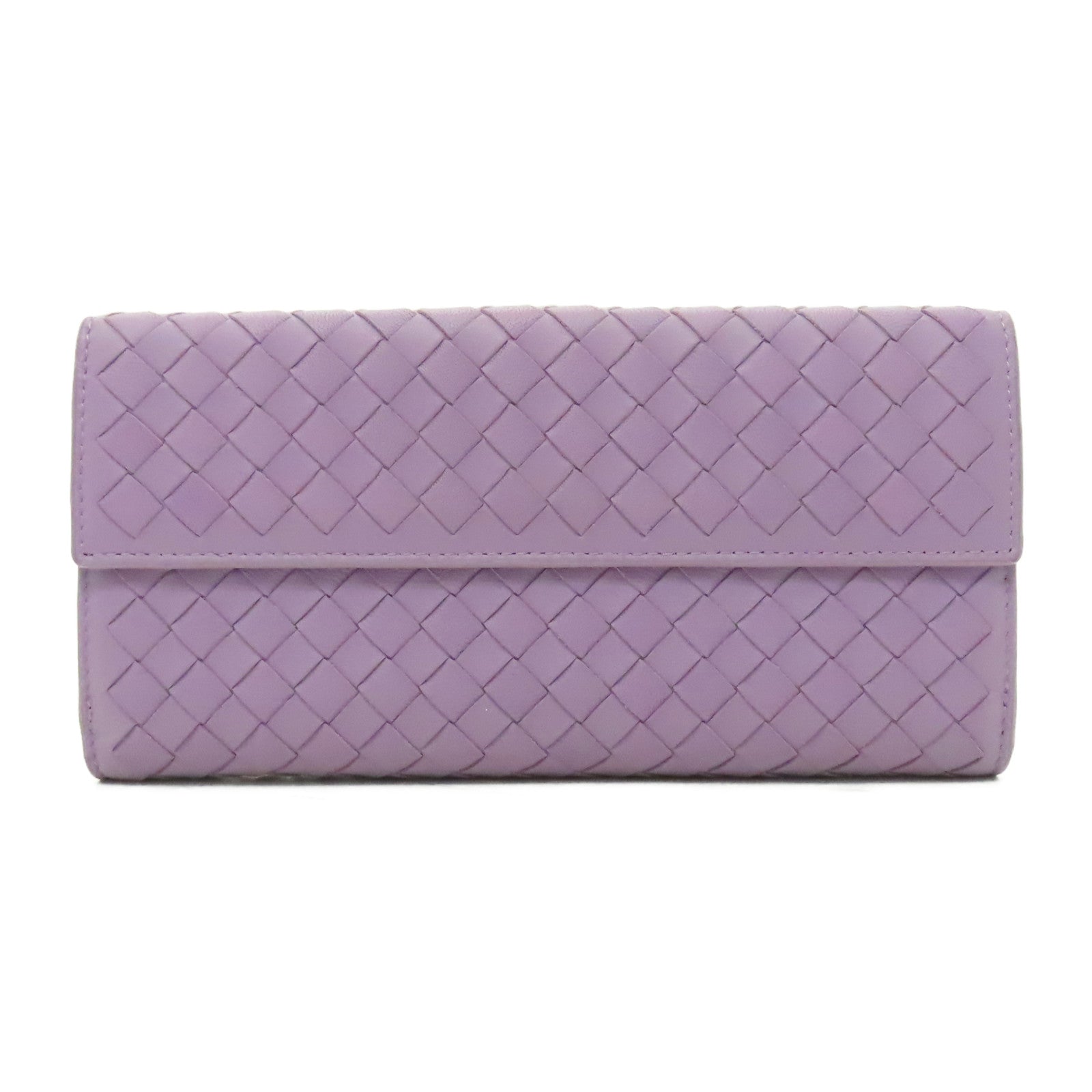 BOTTEGA VENETA 織紋皮革Long wallet長錢包紫色