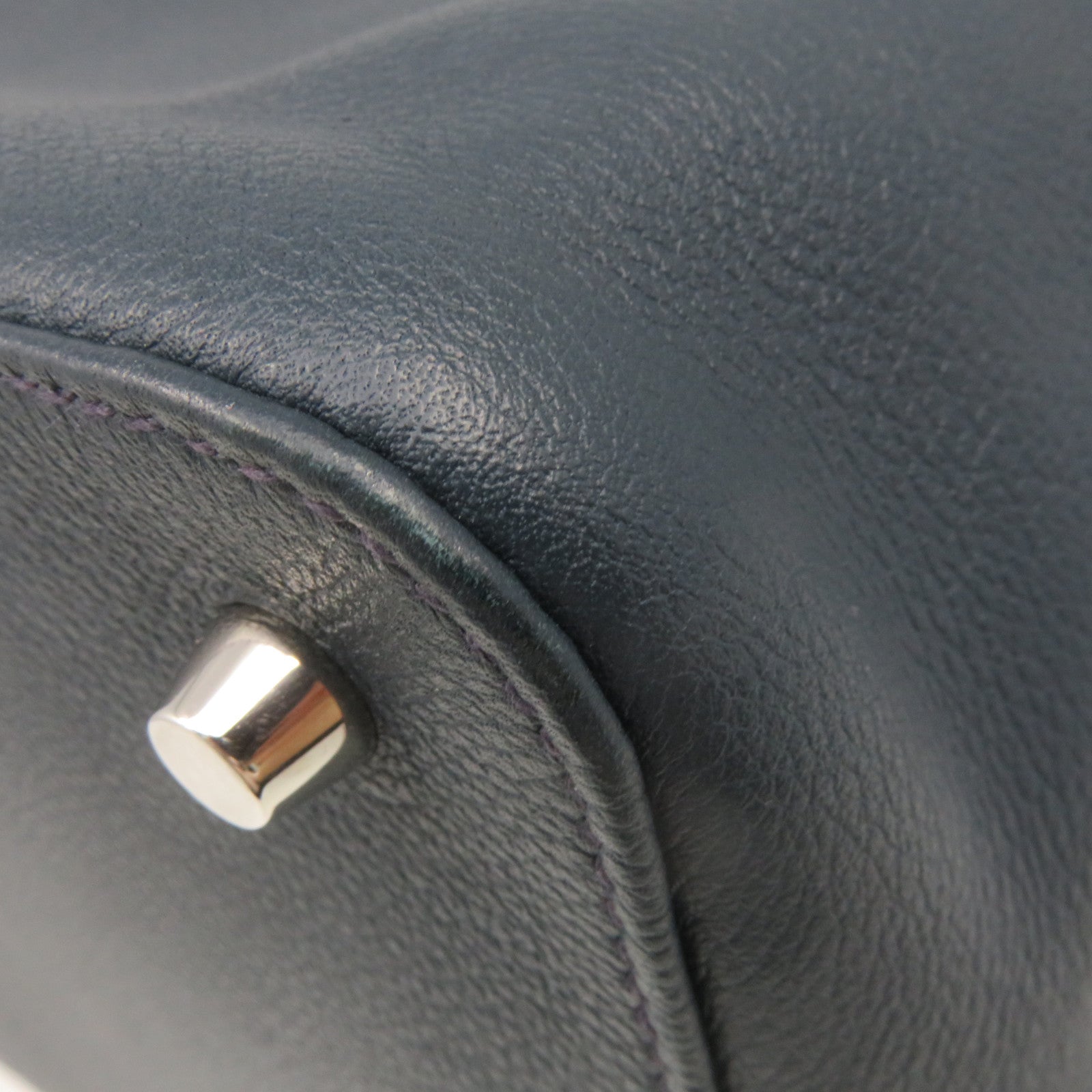HERMES 【激減優惠】Swift皮革Tool Box 26 2Way Shoulder Bag銀扣手挽肩背兩用袋鴨子藍
