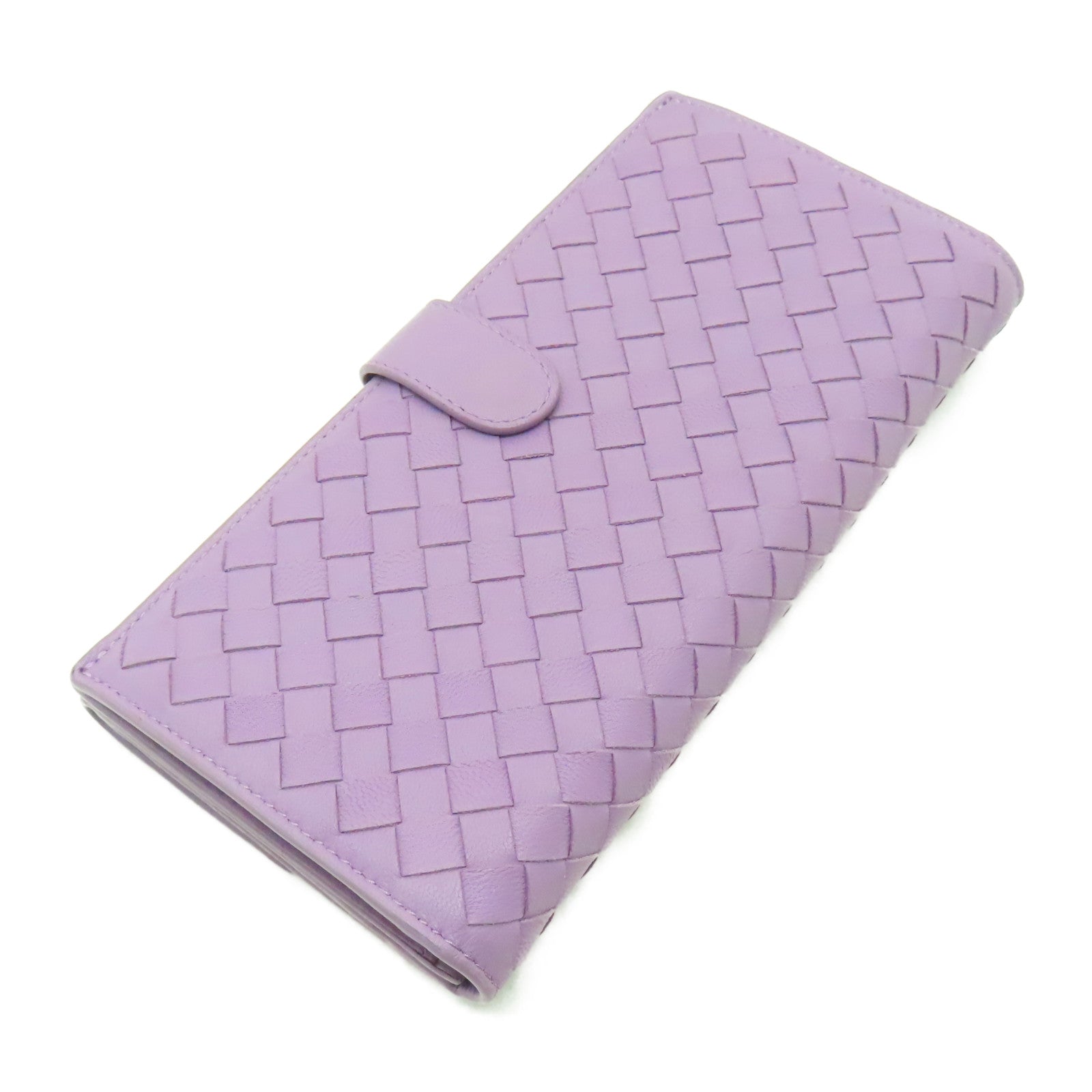 BOTTEGA VENETA 織紋皮革Long wallet長錢包紫色