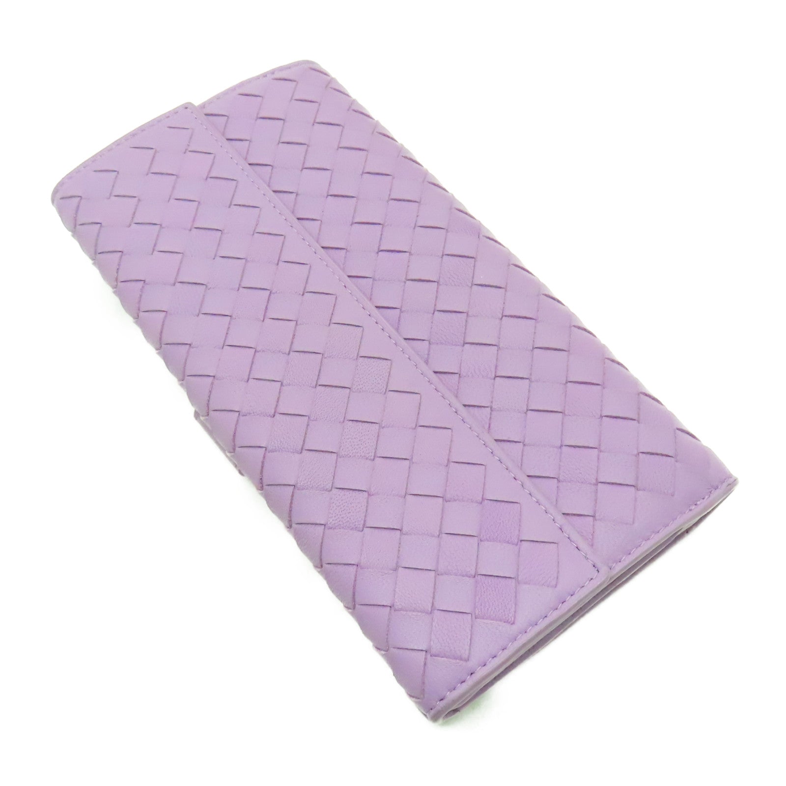 BOTTEGA VENETA 織紋皮革Long wallet長錢包紫色