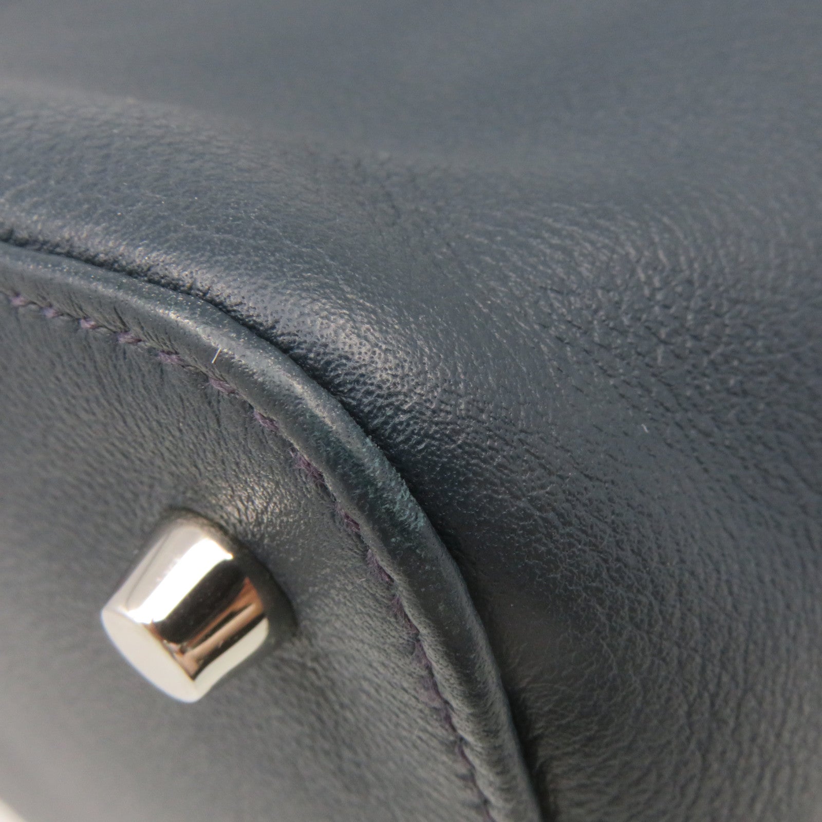 HERMES 【激減優惠】Swift皮革Tool Box 26 2Way Shoulder Bag銀扣手挽肩背兩用袋鴨子藍