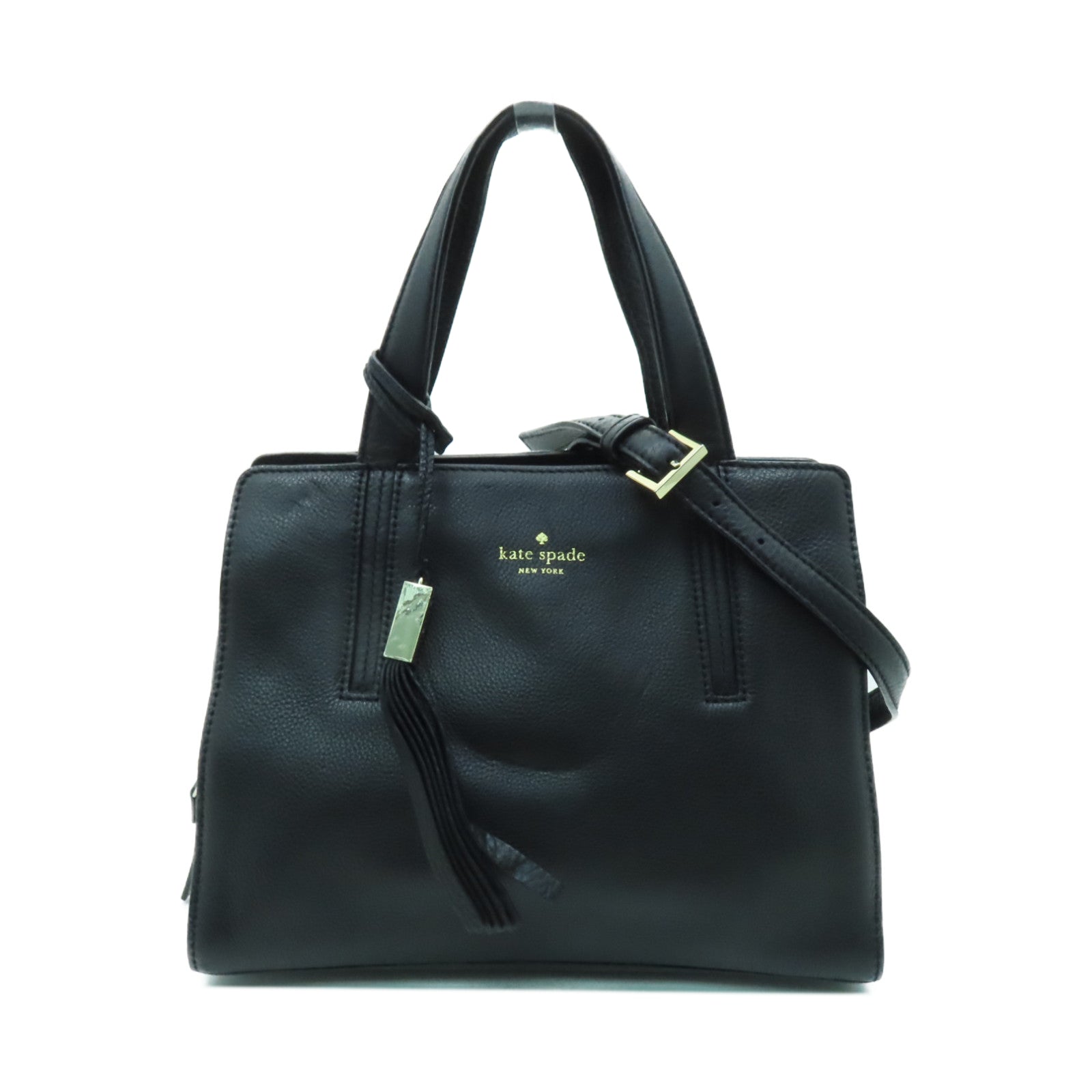 Kate Spade 牛皮皮革2way Shoulder Bag金扣手挽肩背兩用袋黒色