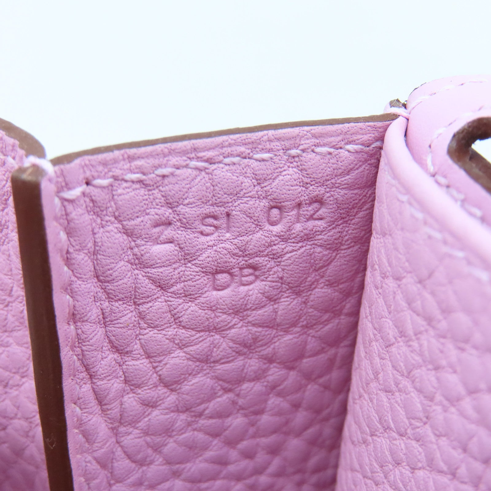 HERMES Clemence皮革Halzan 25銀扣手挽肩背兩用袋Mauve Sylvestre錦葵紫色