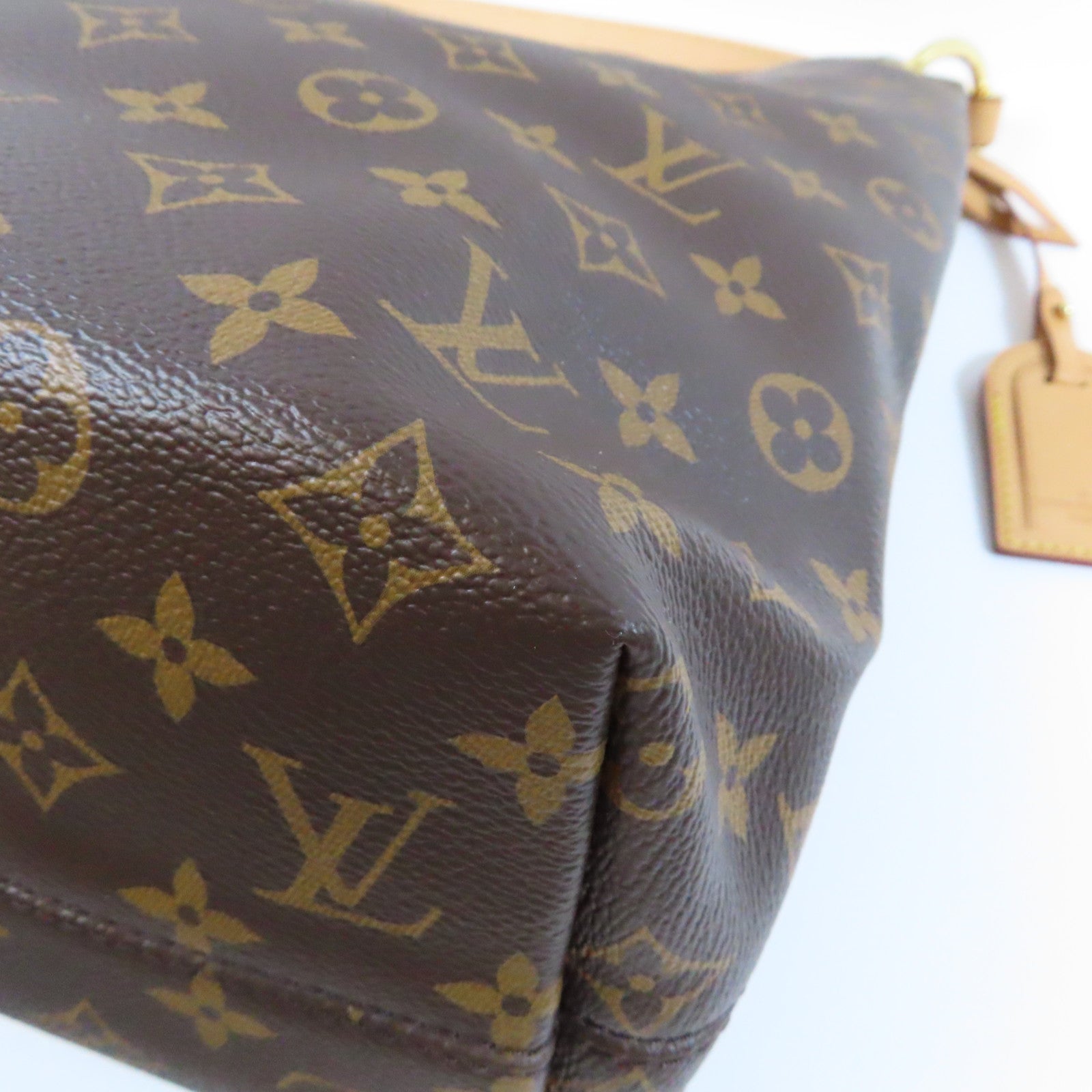LOUIS VUITTON Monogram Delightful MM金扣肩背袋啡色