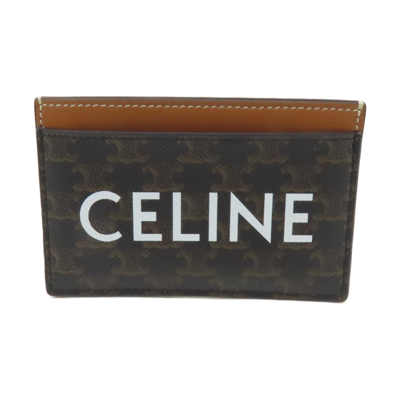 CELINE 塗層帆布Card Case卡片套棕色