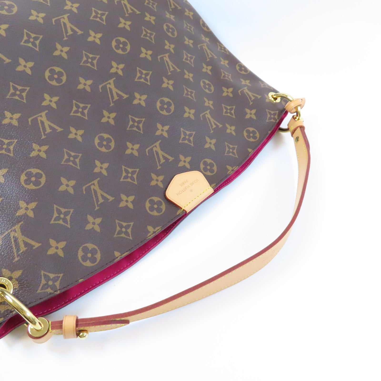LOUIS VUITTON Monogram Delightful MM金扣肩背袋啡色