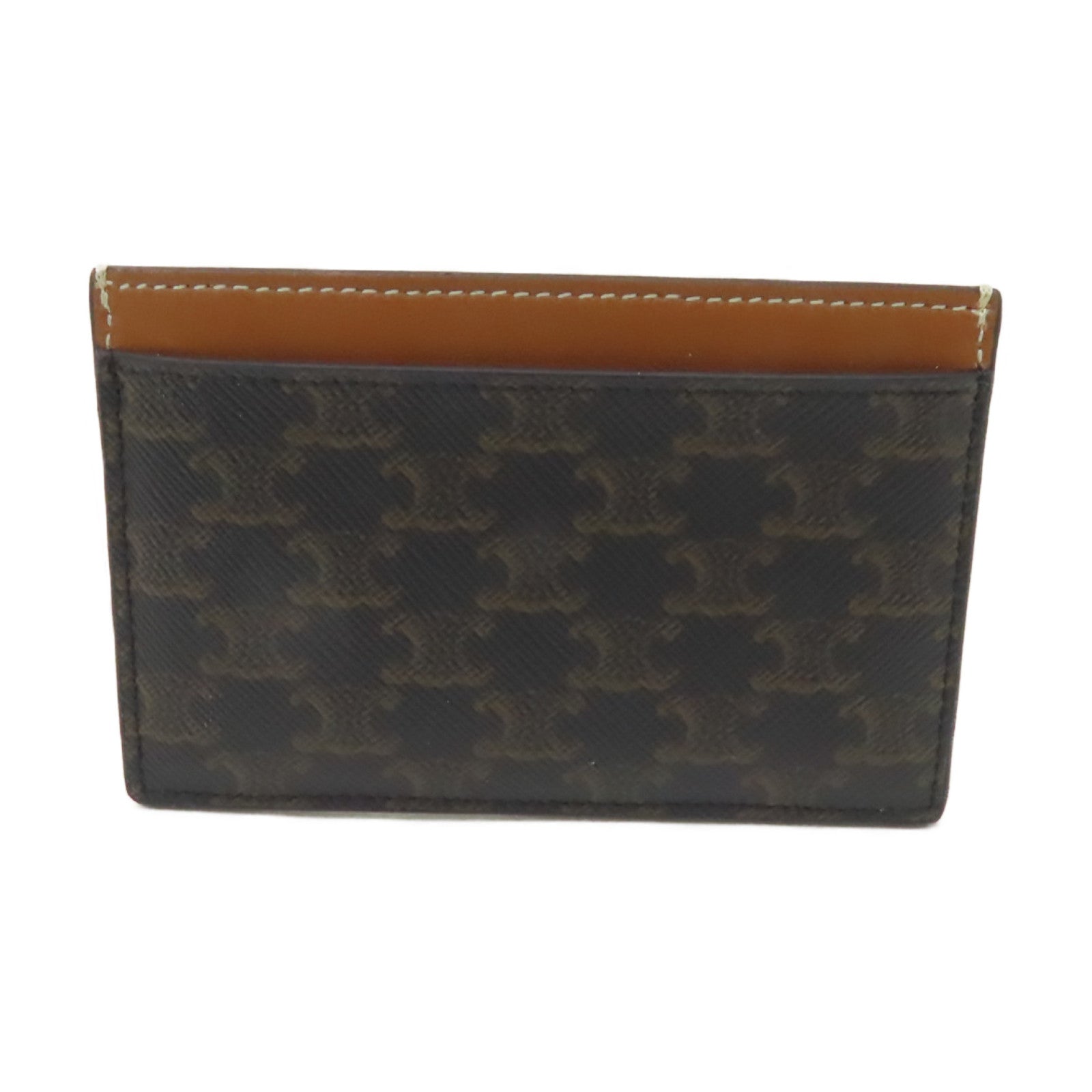CELINE 塗層帆布Card Case卡片套棕色