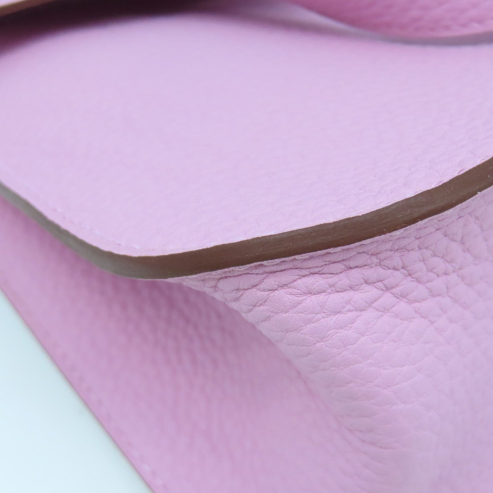 HERMES Clemence皮革Halzan 25銀扣手挽肩背兩用袋Mauve Sylvestre錦葵紫色