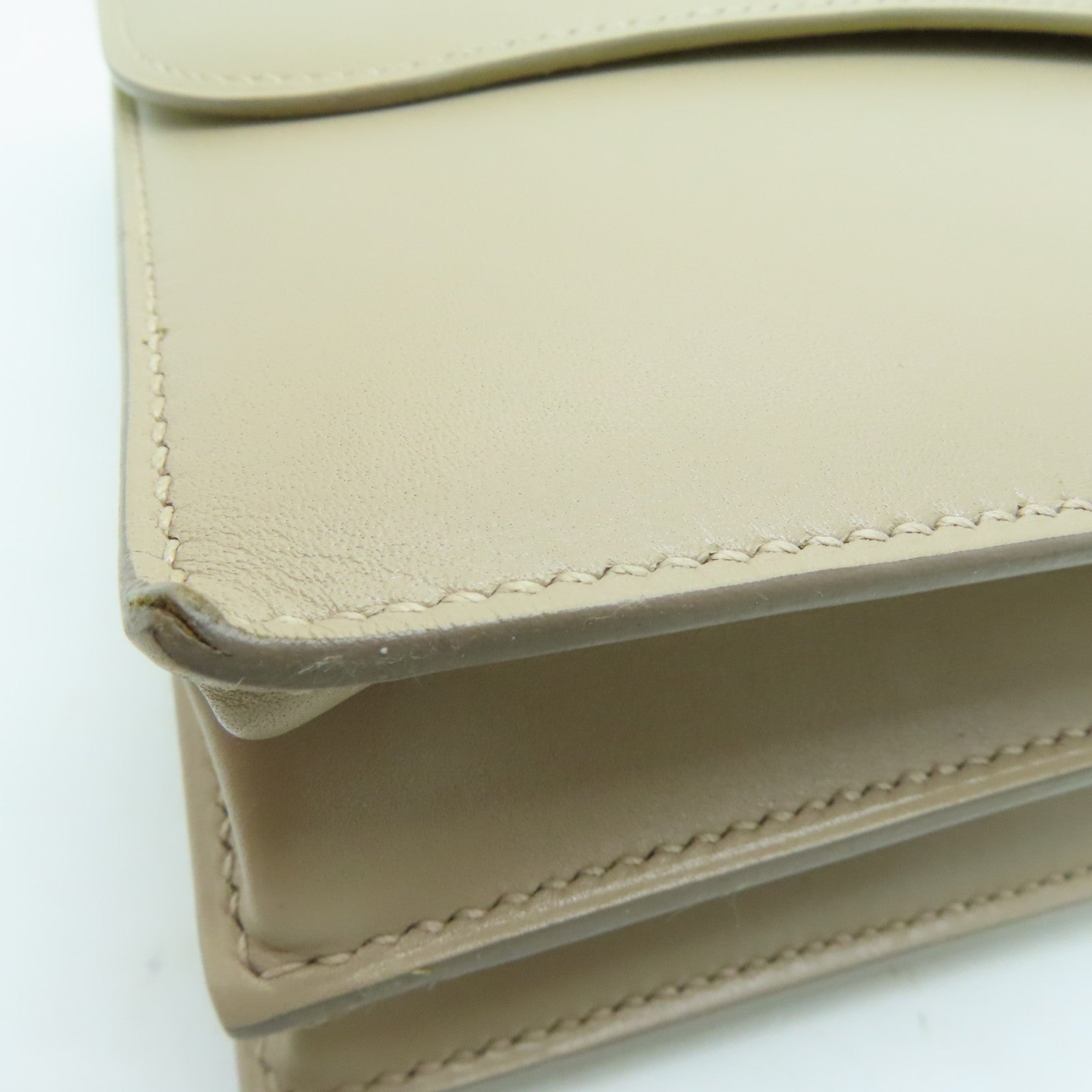 HERMES [Sharp discount] Swift leather Illico Elan silver buckle handle bag beige yellow