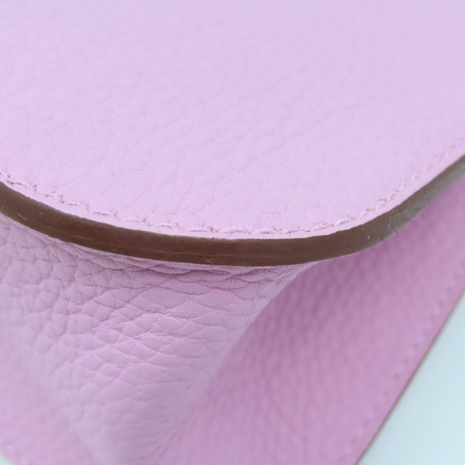HERMES Clemence皮革Halzan 25銀扣手挽肩背兩用袋Mauve Sylvestre錦葵紫色