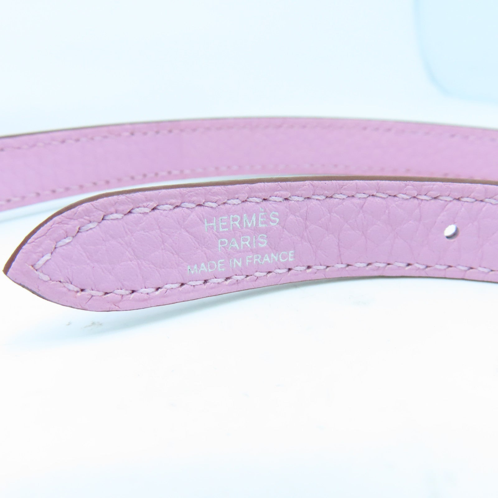 HERMES Clemence皮革Halzan 25銀扣手挽肩背兩用袋Mauve Sylvestre錦葵紫色