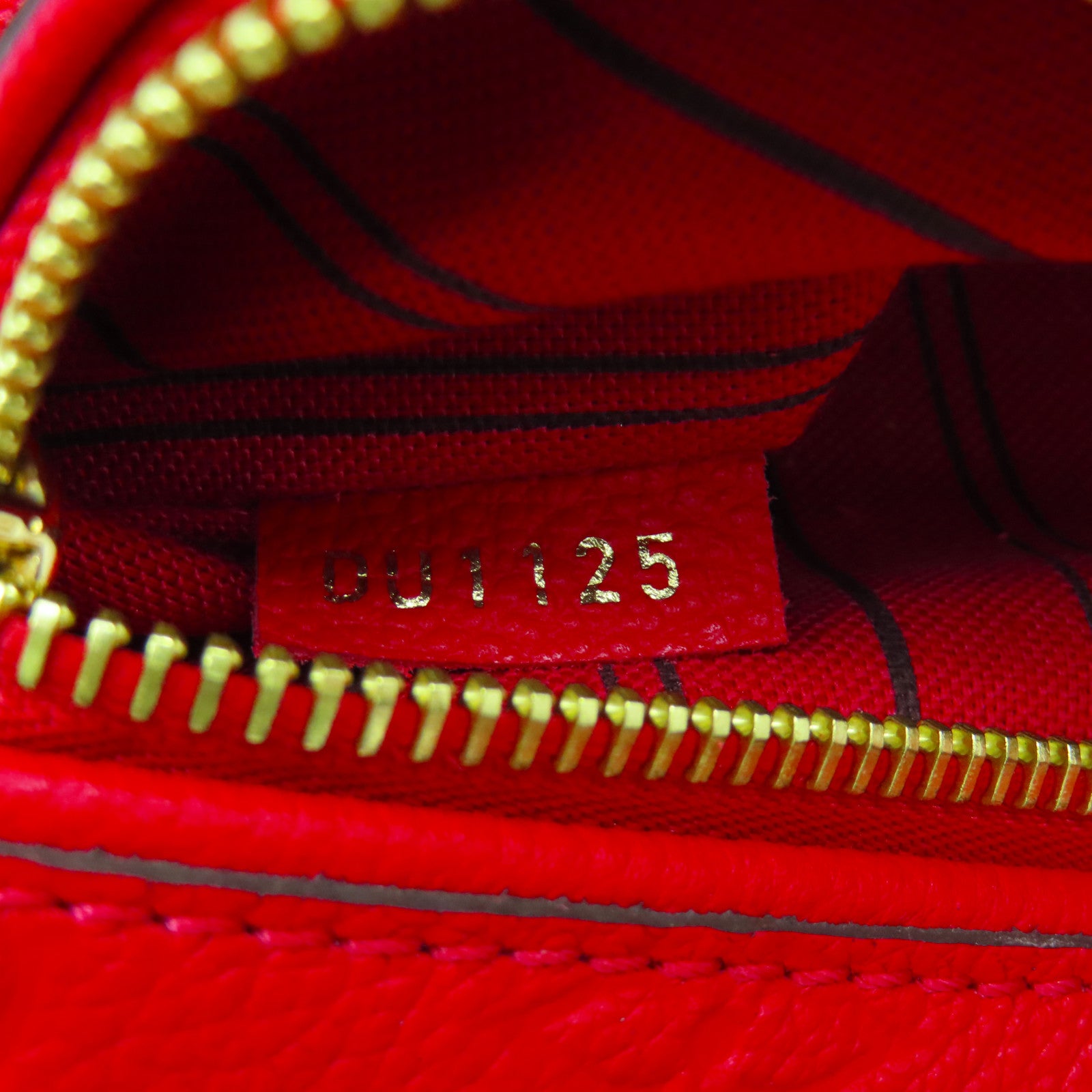 LOUIS VUITTON Monogram Empreinte Bastille MM金扣手挽肩背兩用袋紅色