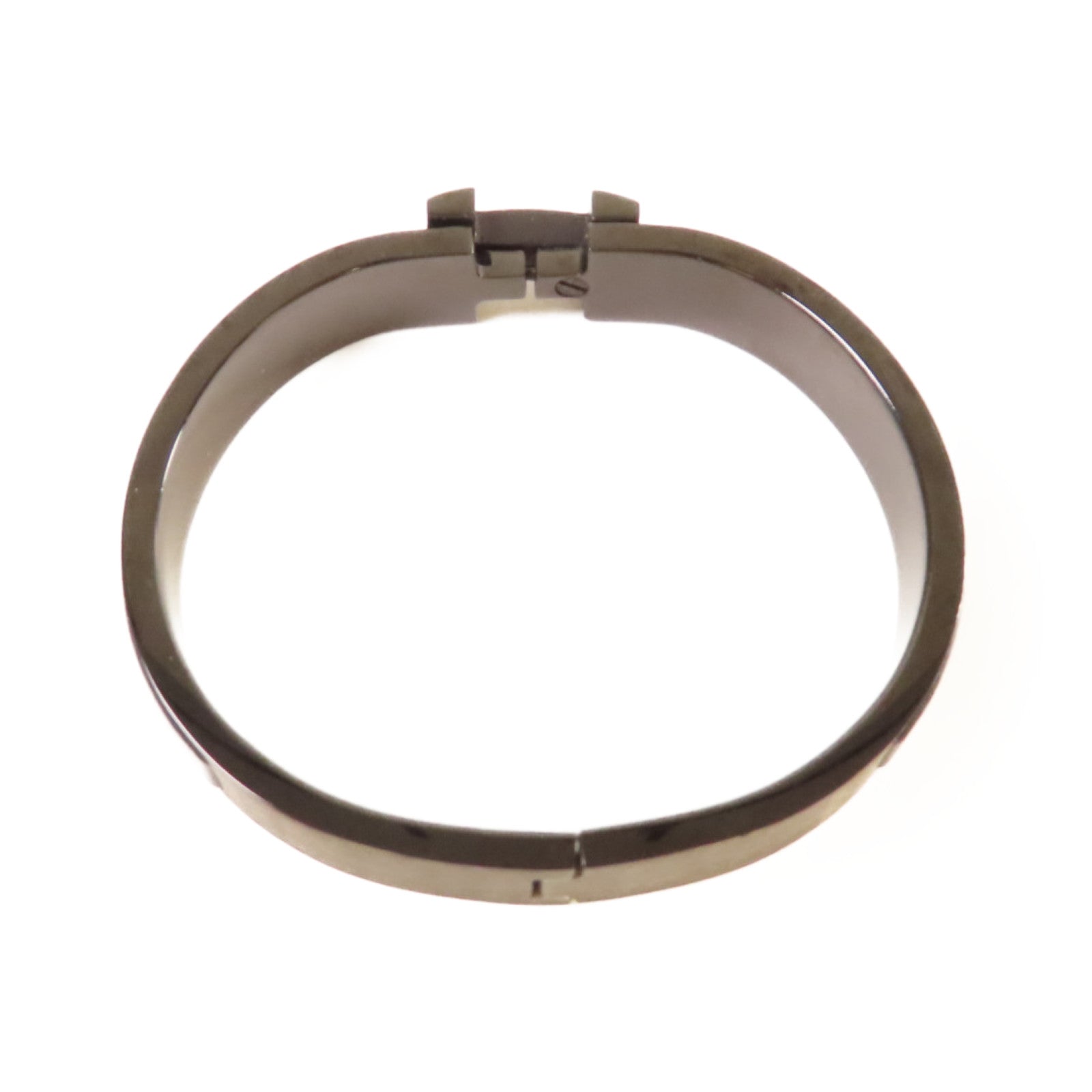HERMES 金屬Clic HH So Black Bracelet手鐲黑色
