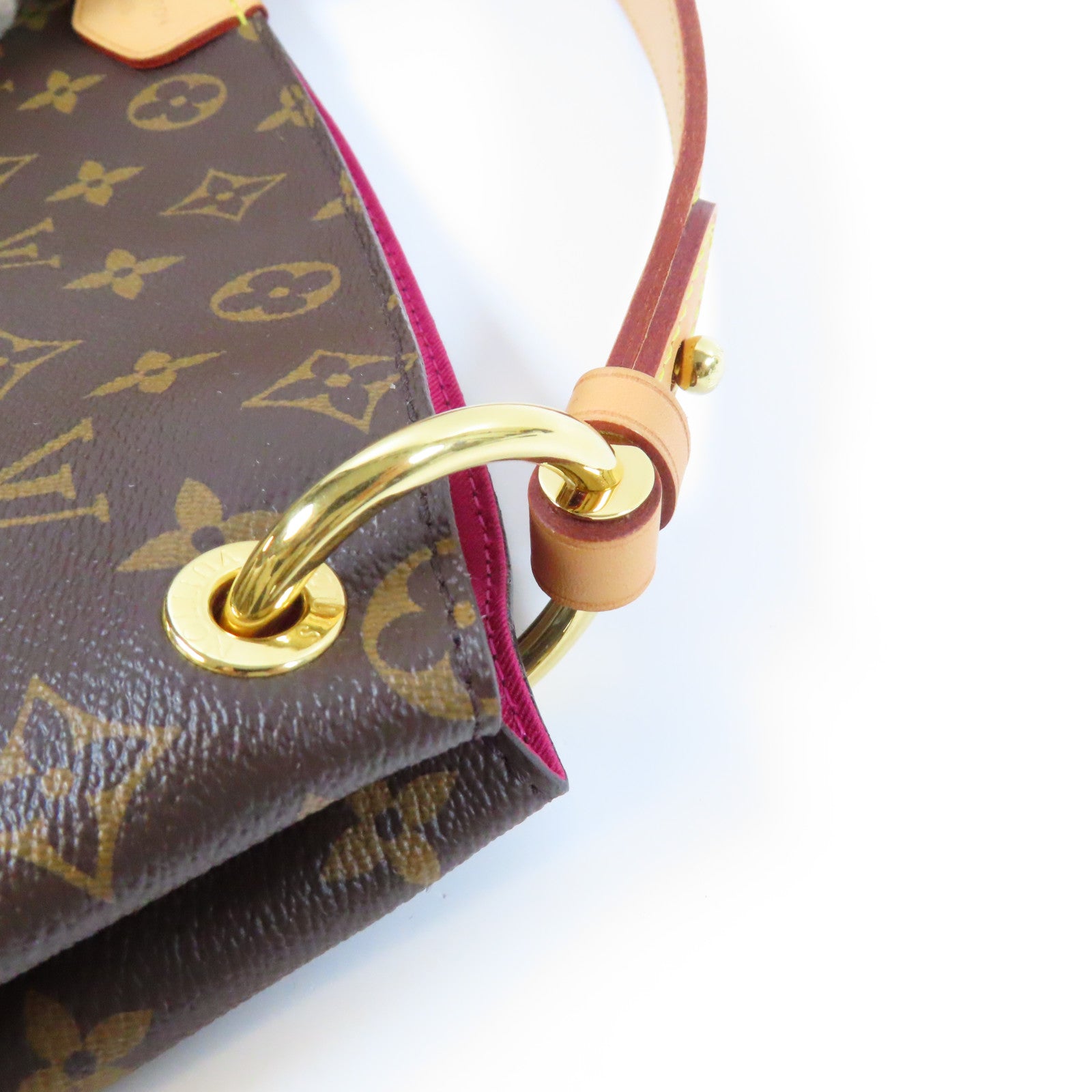 LOUIS VUITTON Monogram Delightful MM金扣肩背袋啡色