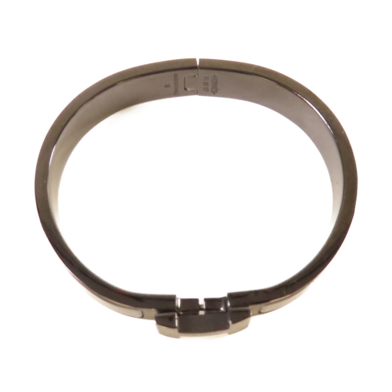 HERMES 金屬Clic HH So Black Bracelet手鐲黑色