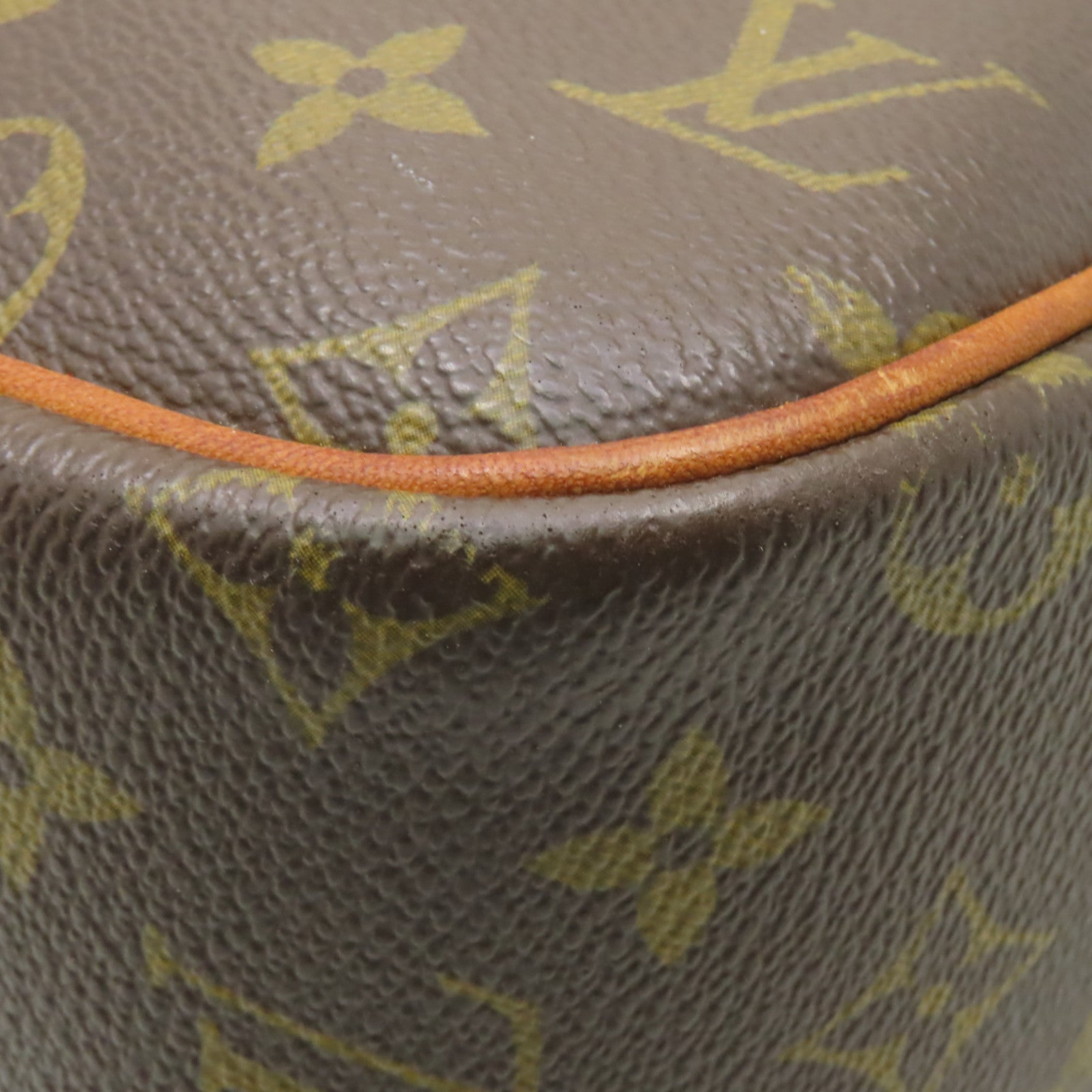 LOUIS VUITTON Monogram Reporter GM金扣肩背袋棕色