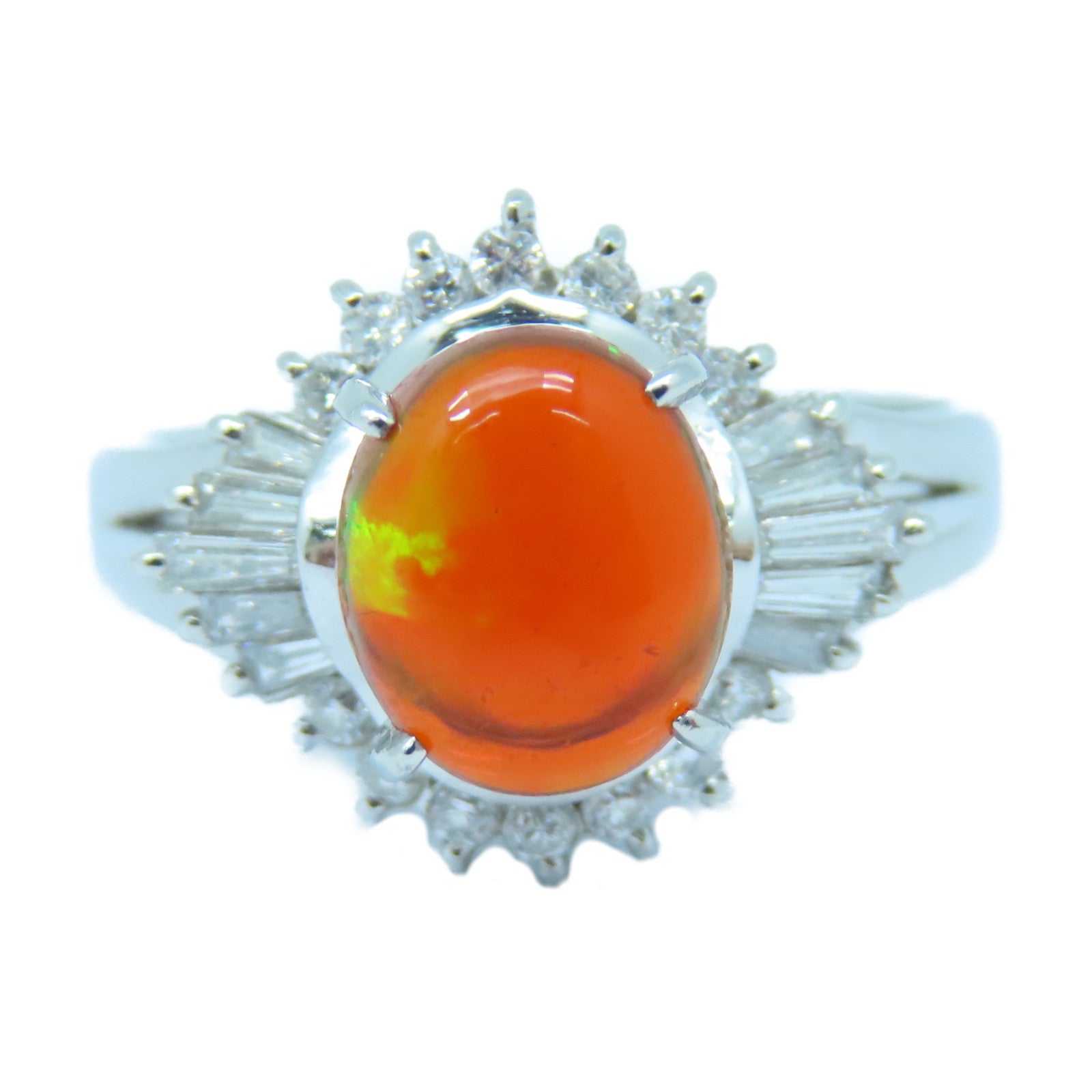 JEWELRY PT900鉑金Opal Ring蛋白石戒指US#7
