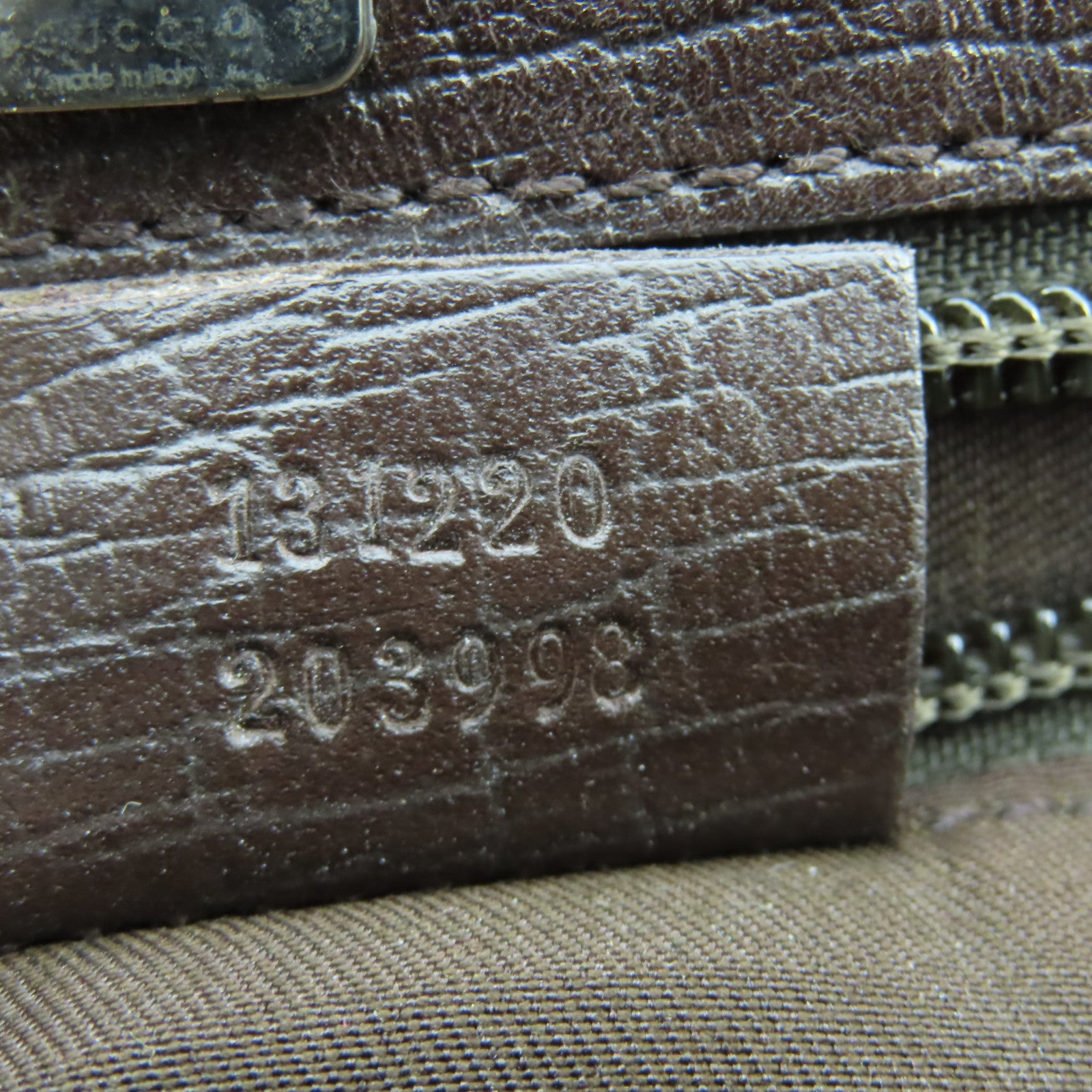 GUCCI 塗層帆布Hand Bag銀扣肩背袋啡色