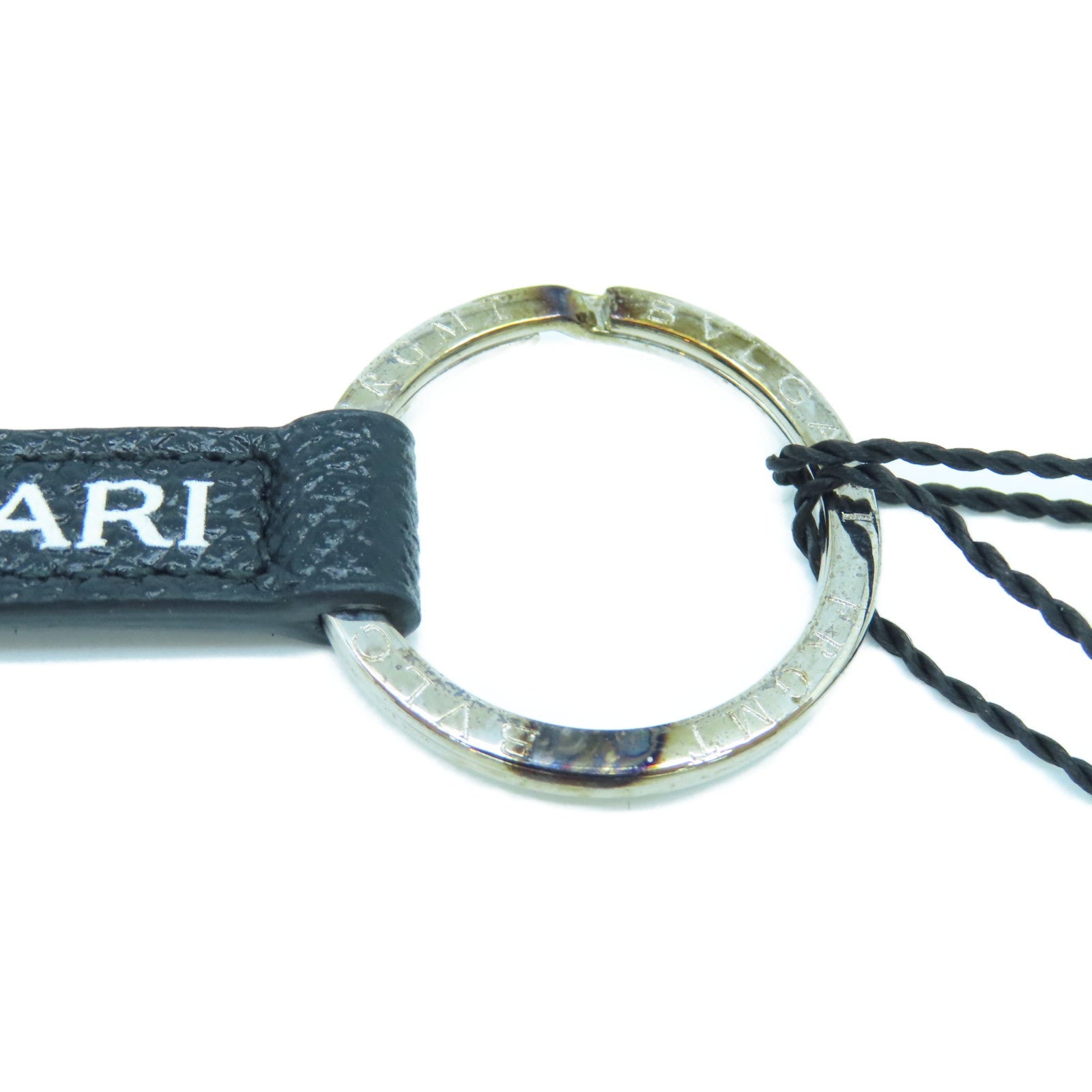 BVLGARI 【激減優惠】不鏽鋼Fragment Key Ring銀扣鎖匙扣銀色/黑色