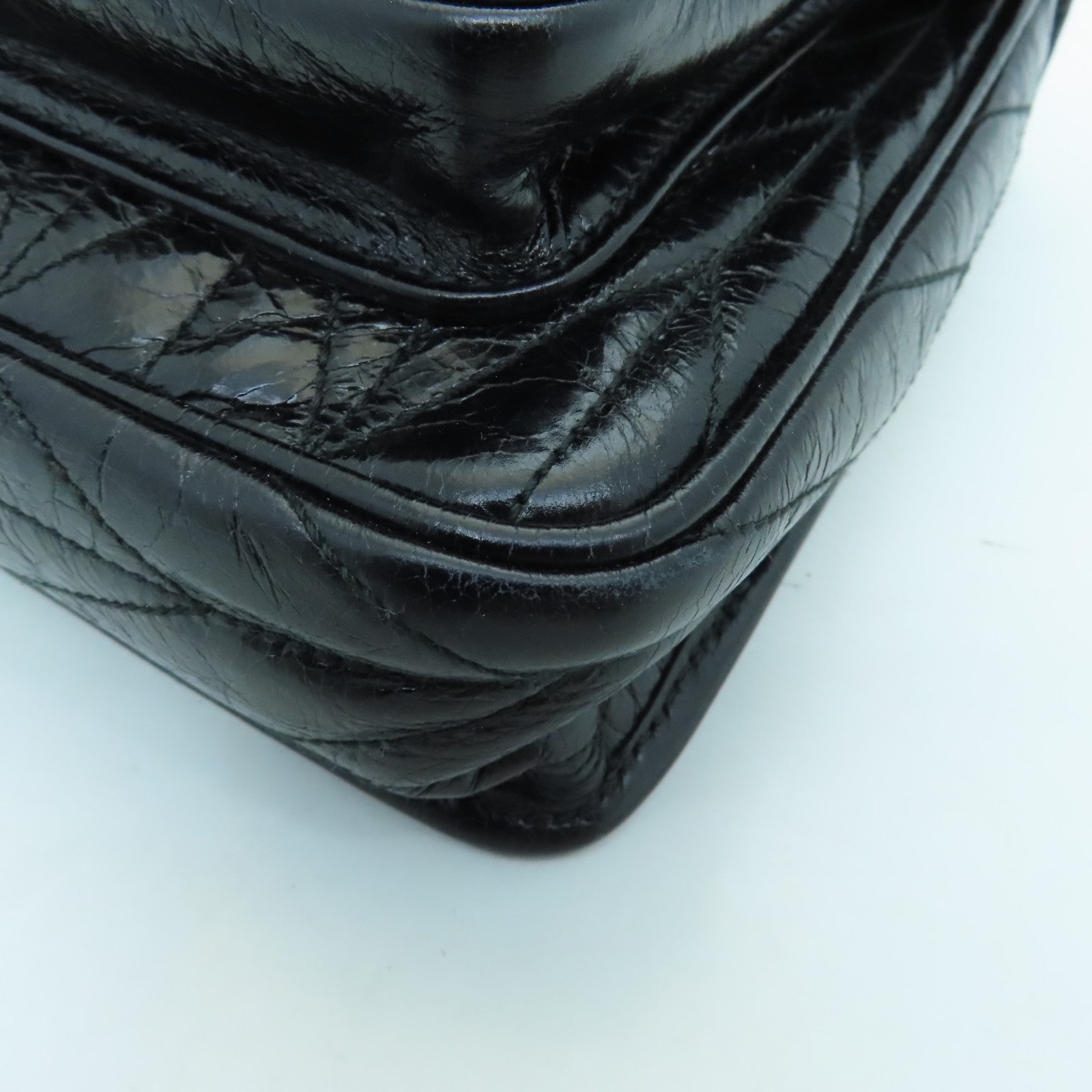 Miu Miu Leather Chain Shoulder Black Buckle Chain Shoulder Bag Black