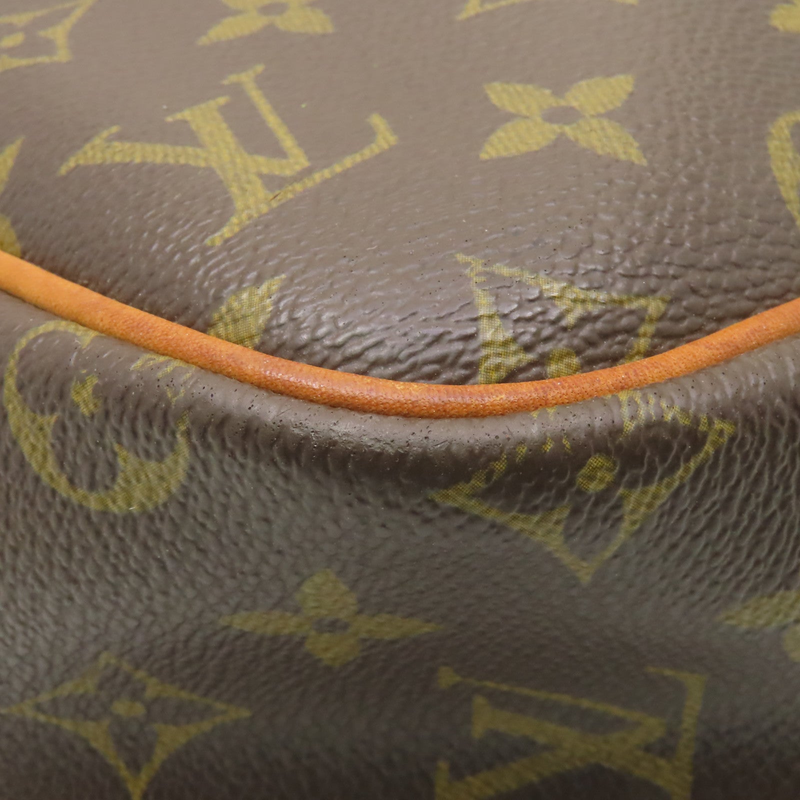 LOUIS VUITTON Monogram Reporter GM金扣肩背袋棕色