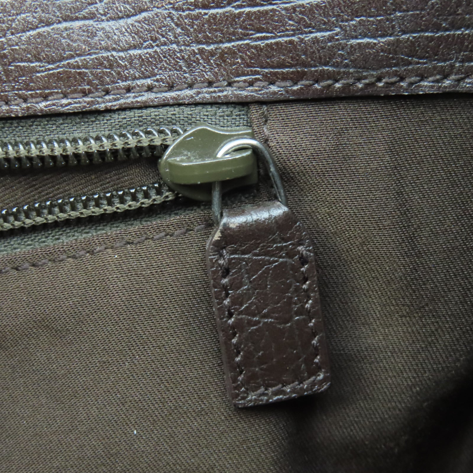 GUCCI 塗層帆布Hand Bag銀扣肩背袋啡色