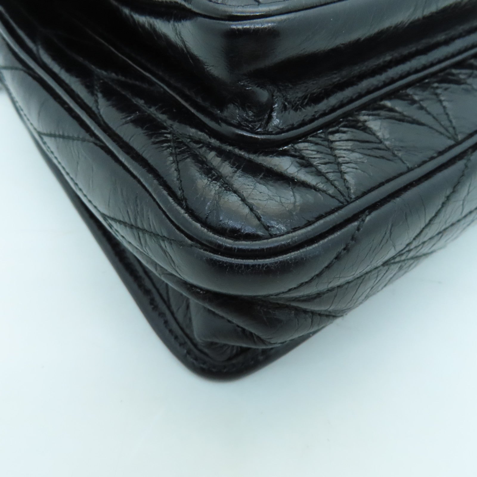 Miu Miu Leather Chain Shoulder Black Buckle Chain Shoulder Bag Black