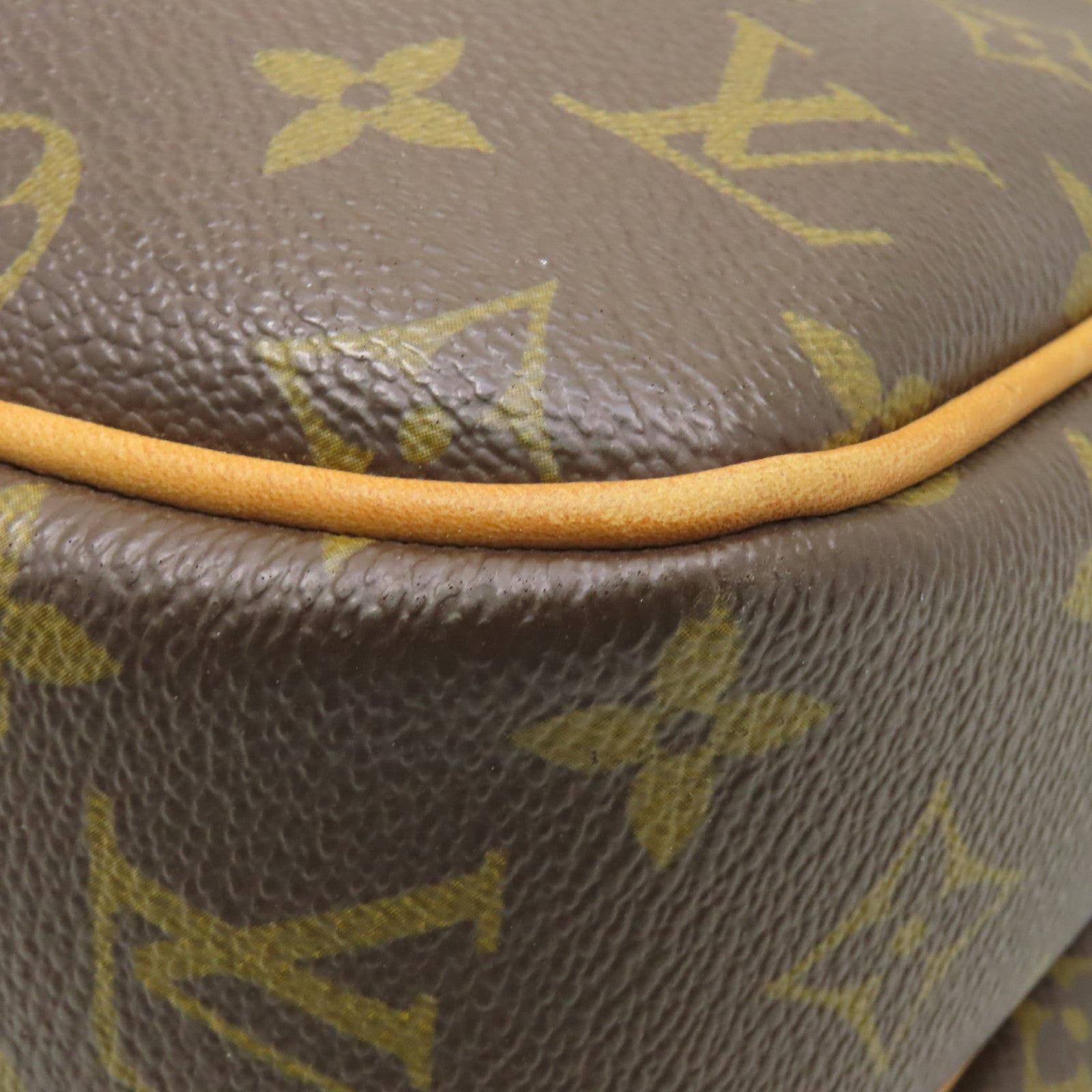 LOUIS VUITTON Monogram Reporter GM金扣肩背袋棕色