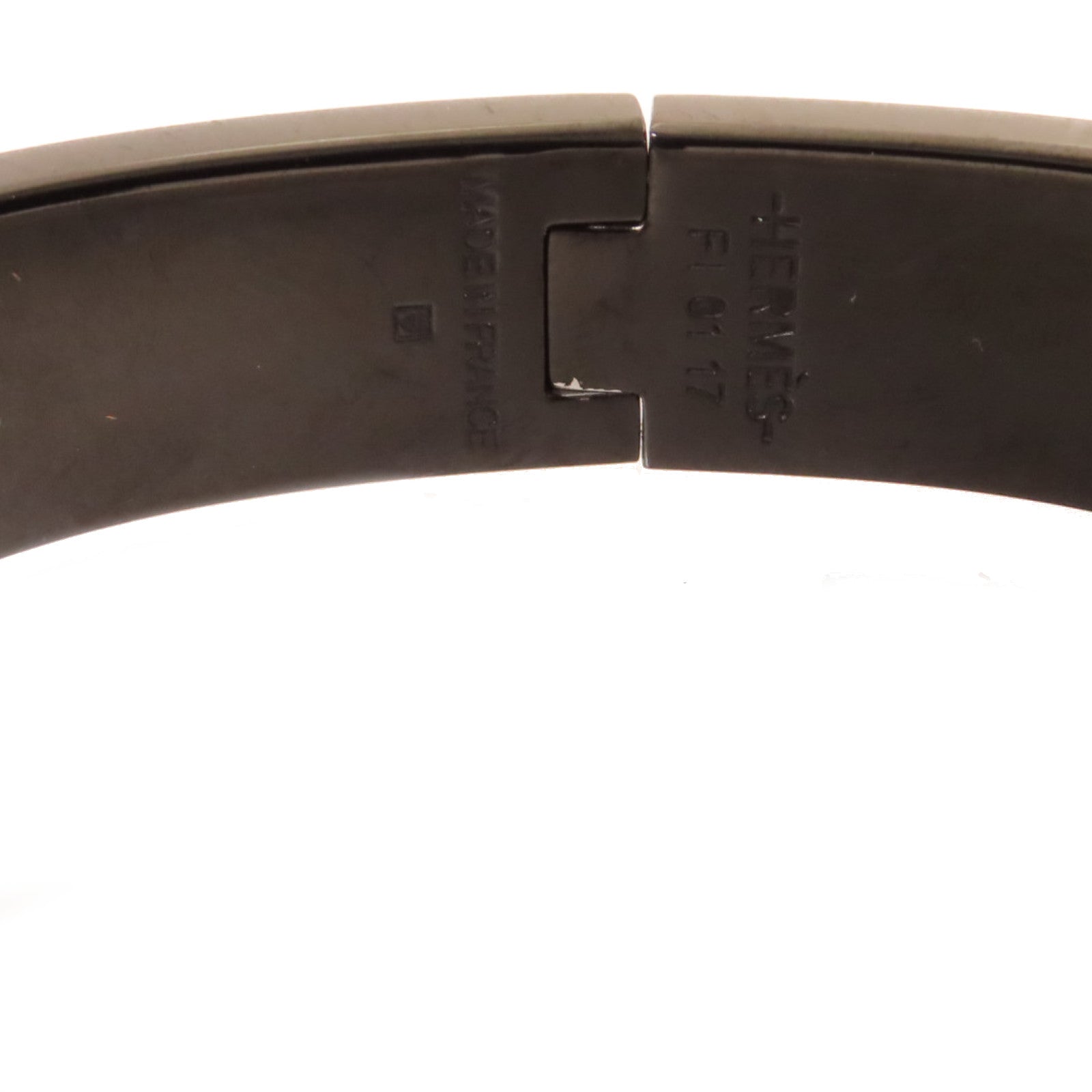HERMES 金屬Clic HH So Black Bracelet手鐲黑色