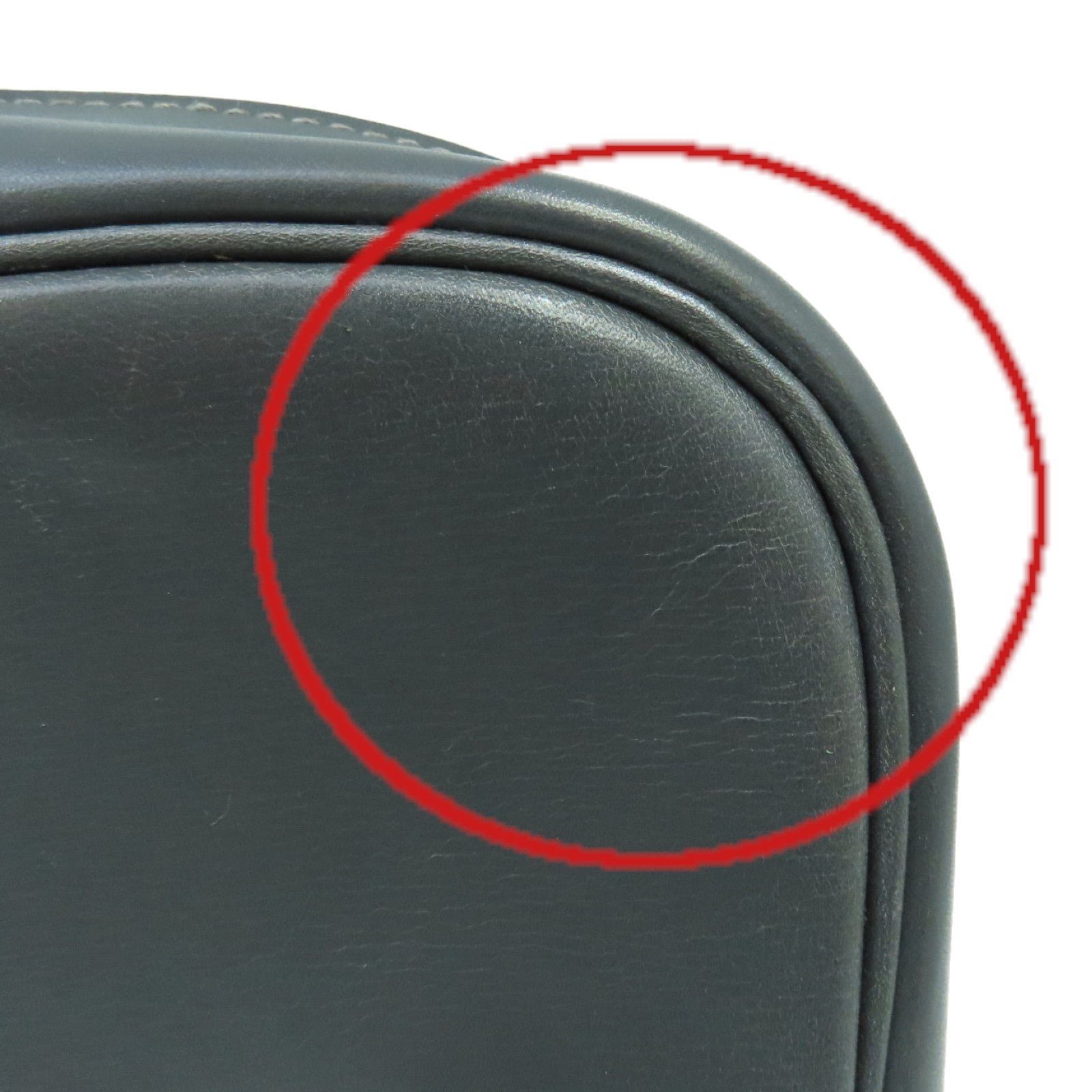HERMES Box Calf皮革Plume 32Hand Bag银扣手挽袋Graphite灰色