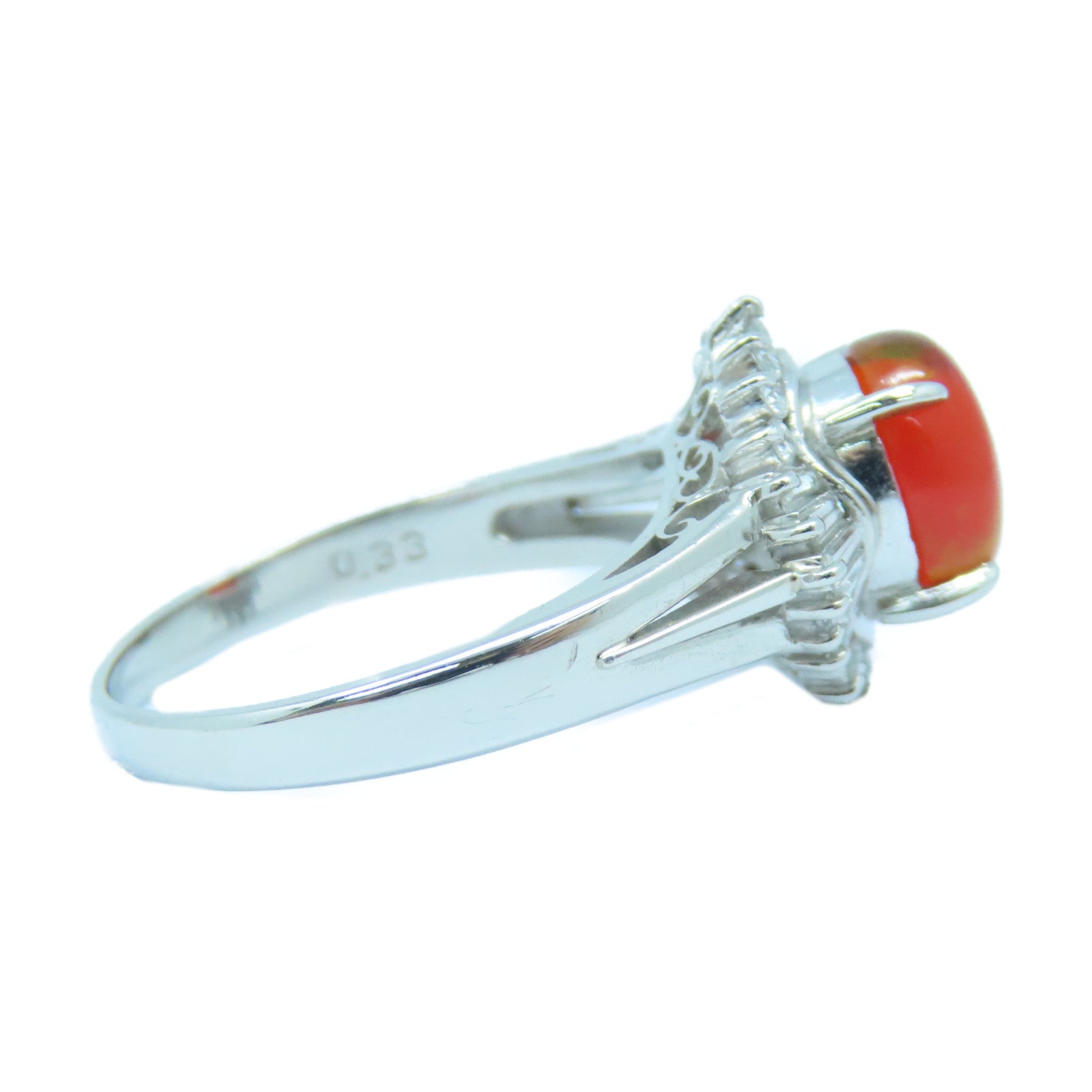 JEWELRY PT900鉑金Opal Ring蛋白石戒指US#7