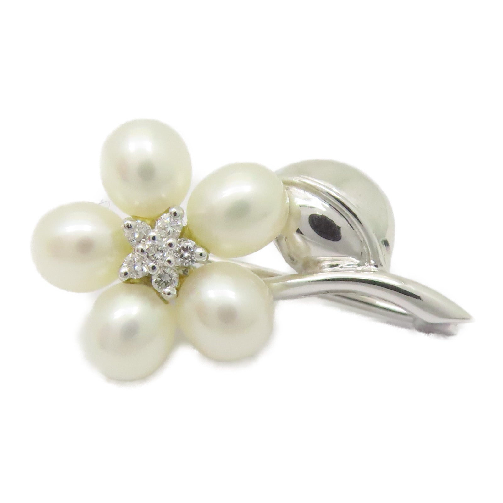 JEWELRY 18K白金Diamond Brooch 0.07ct鑽石胸針銀色