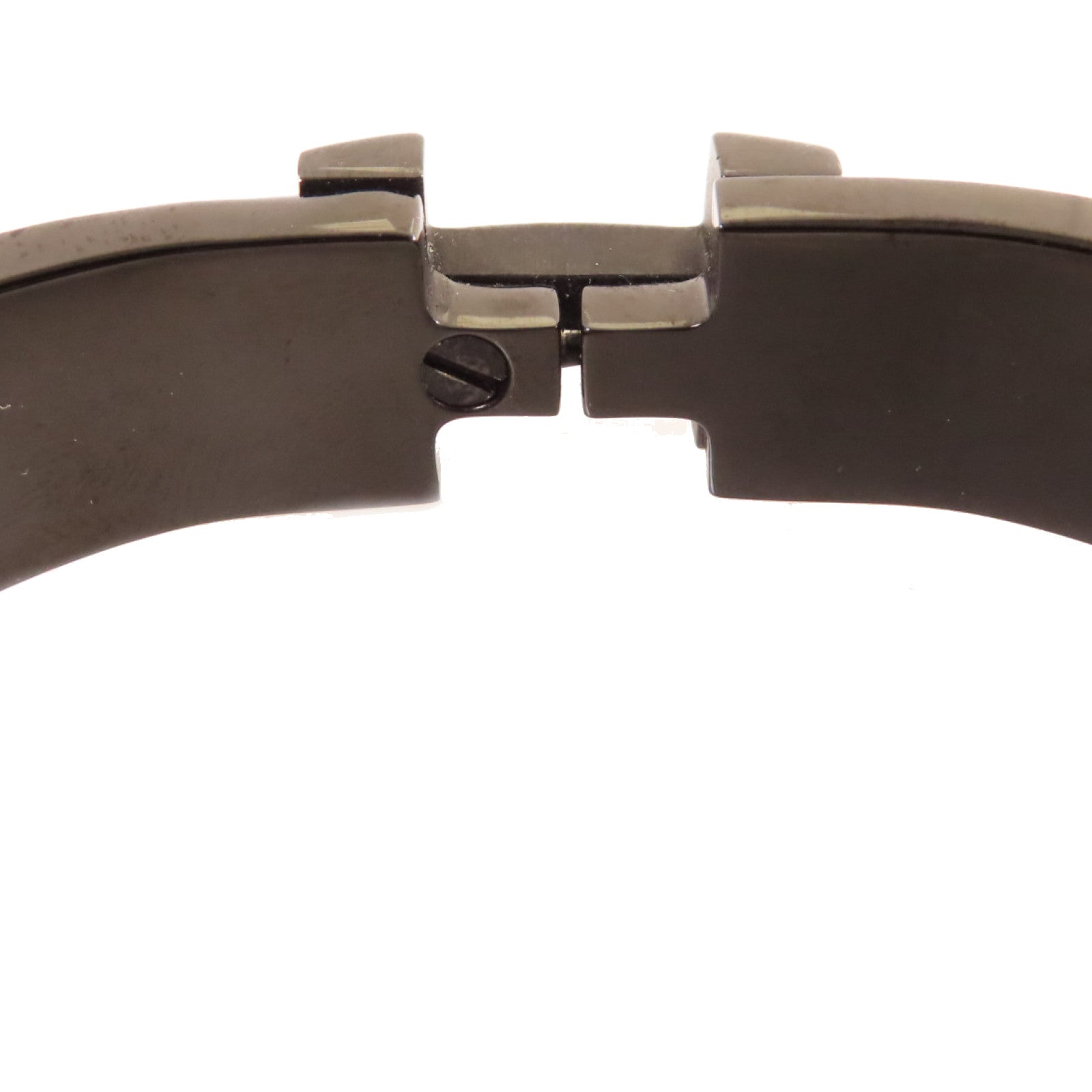 HERMES 金屬Clic HH So Black Bracelet手鐲黑色