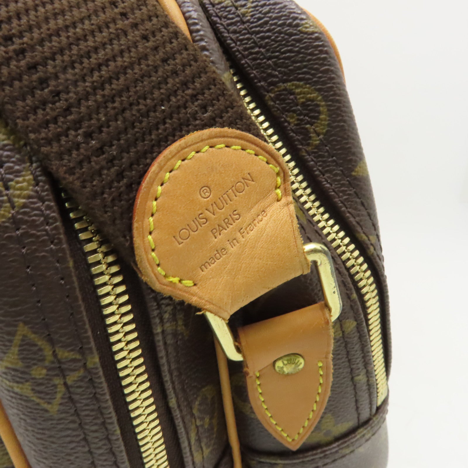 LOUIS VUITTON Monogram Reporter GM金扣肩背袋棕色