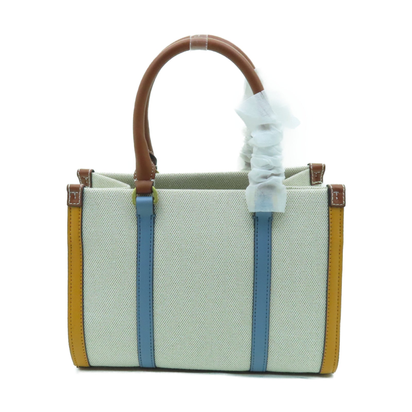 Tory Burch 帆布2way Shoulder Bag金扣手挽肩背兩用袋棕色