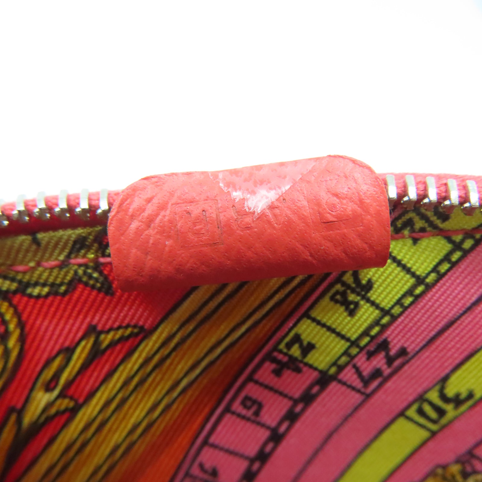 HERMES Epsom皮革Silk'in Coin Purse銀扣零錢包橙色