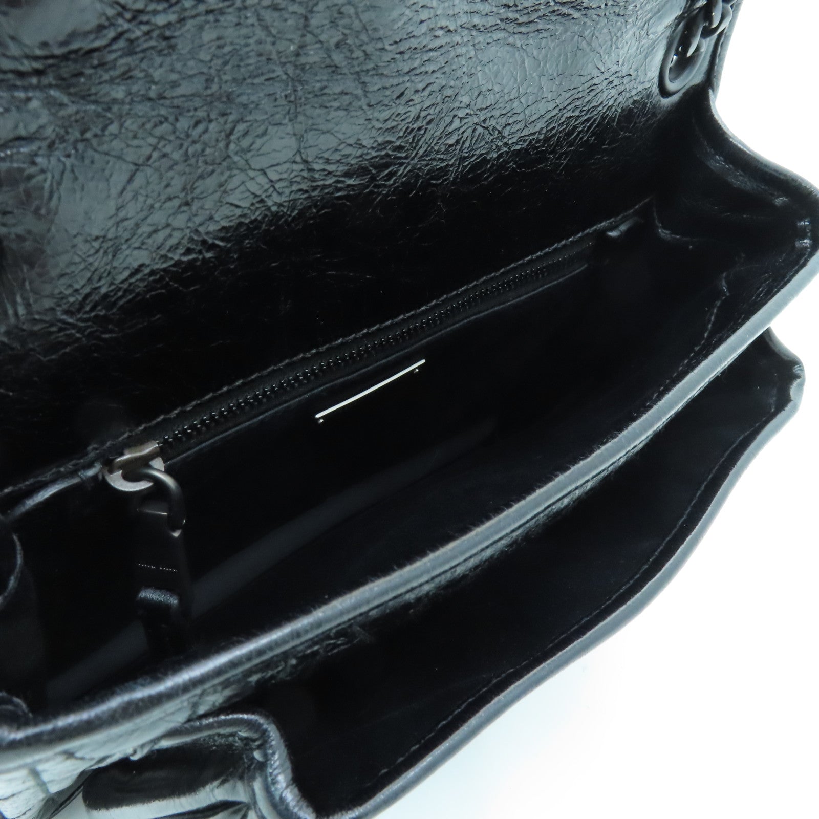 Miu Miu Leather Chain Shoulder Black Buckle Chain Shoulder Bag Black