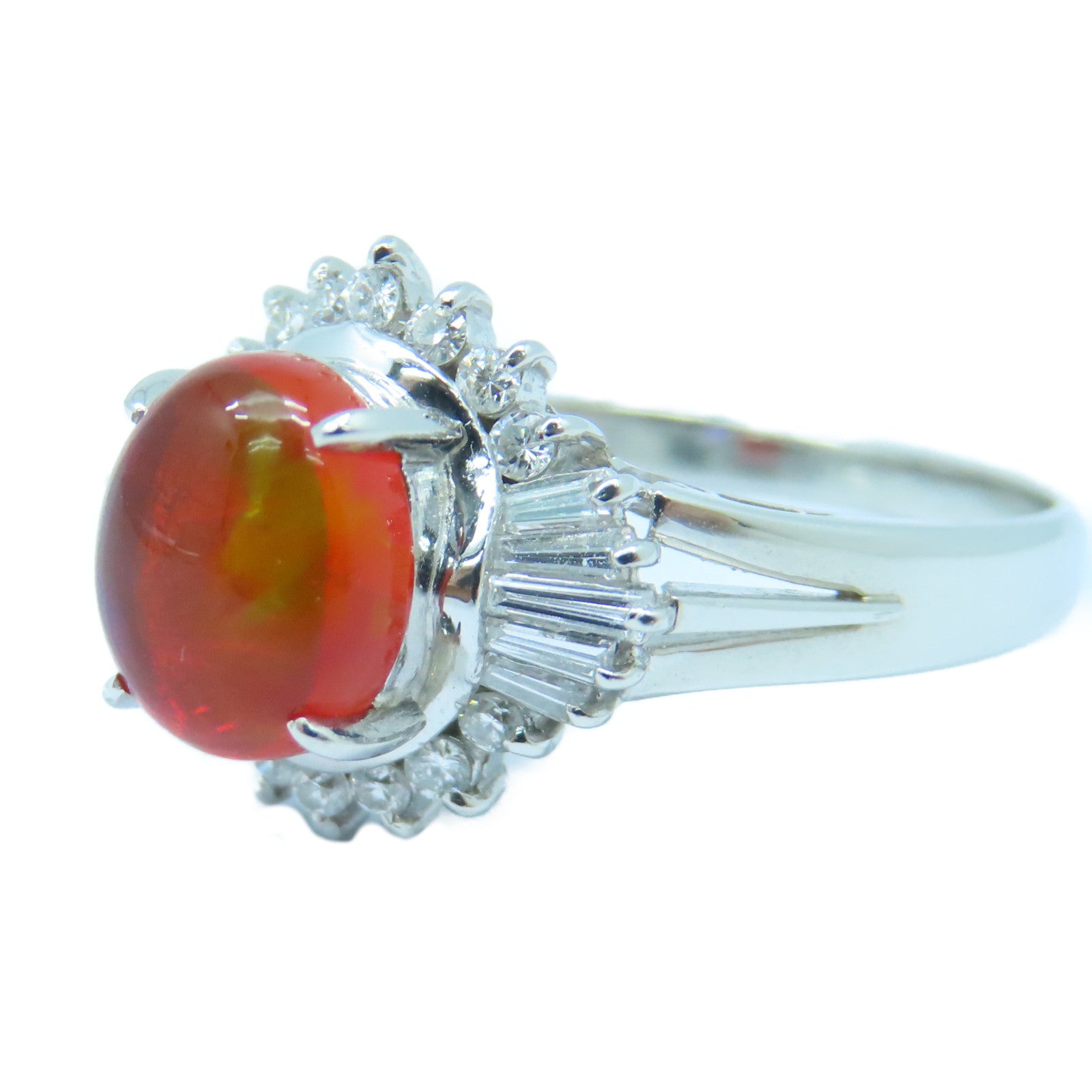 JEWELRY PT900鉑金Opal Ring蛋白石戒指US#7