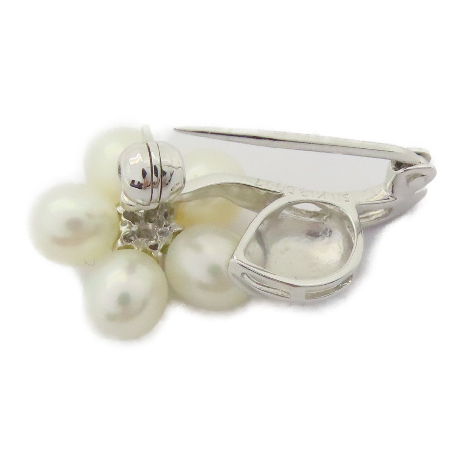 JEWELRY 18K白金Diamond Brooch 0.07ct鑽石胸針銀色