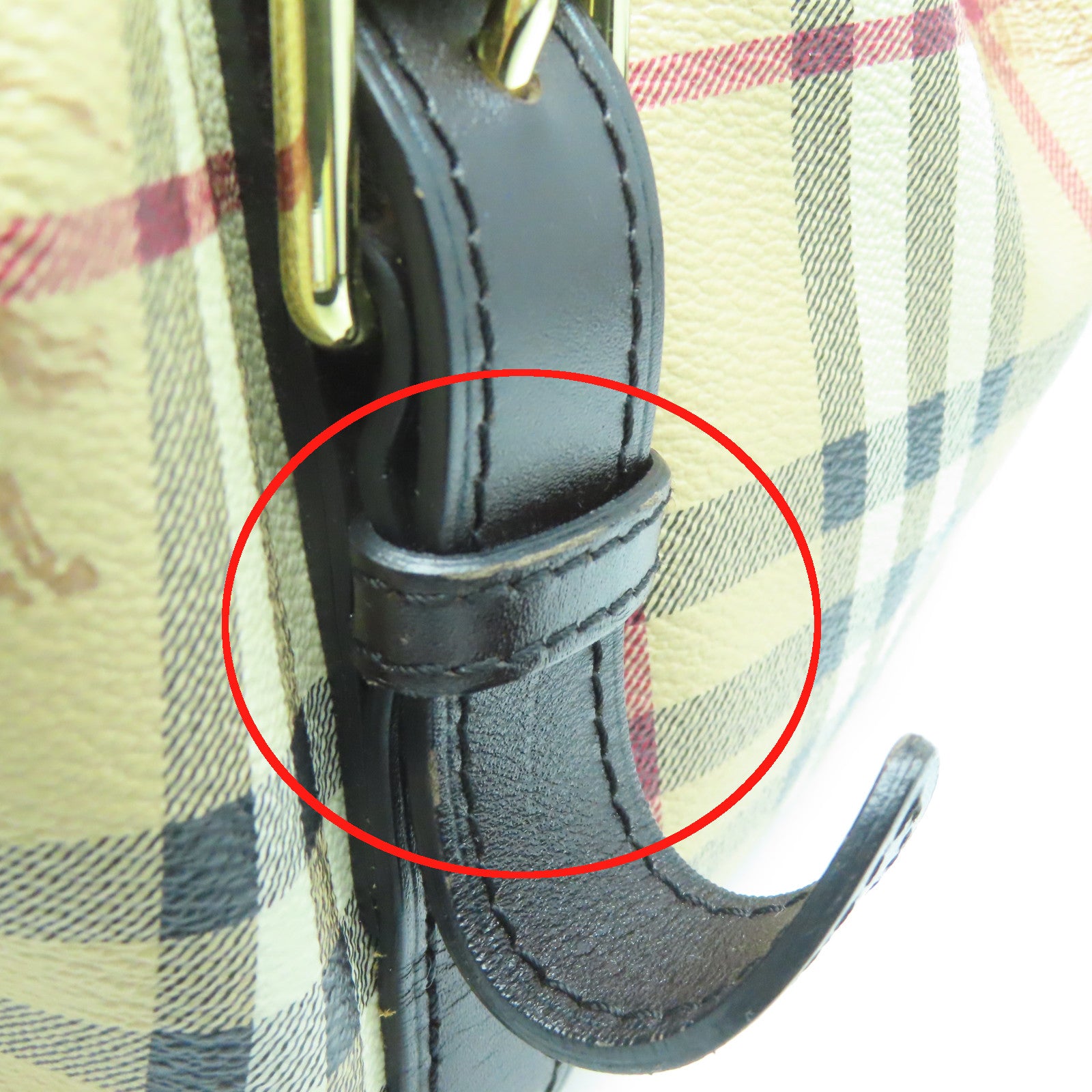 BURBERRY 涂层皮革2way Shoulder Bag金扣手挽肩背两用袋米色啡色