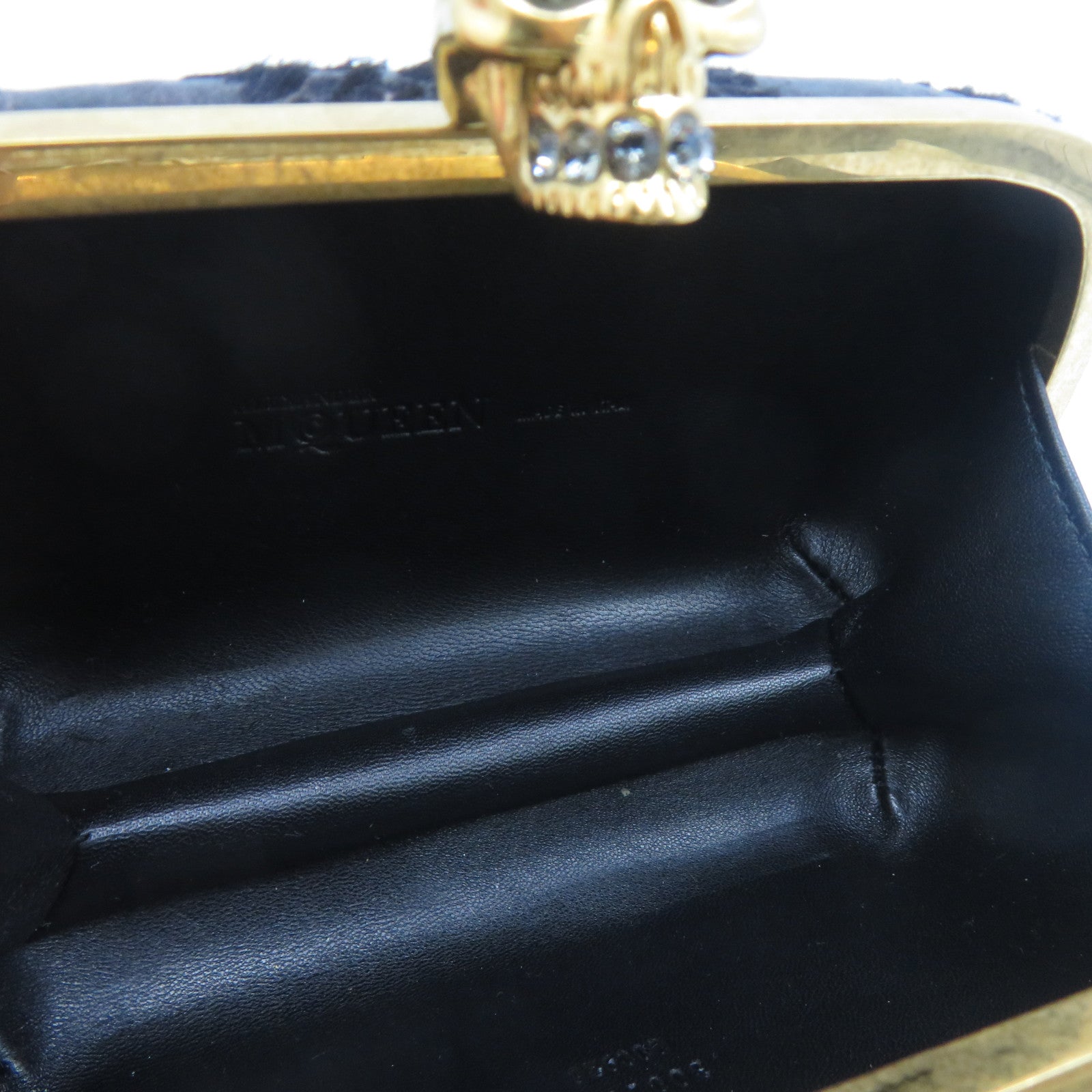 Alexander McQueen 馬毛Clutch Bag金扣手拿包紫色