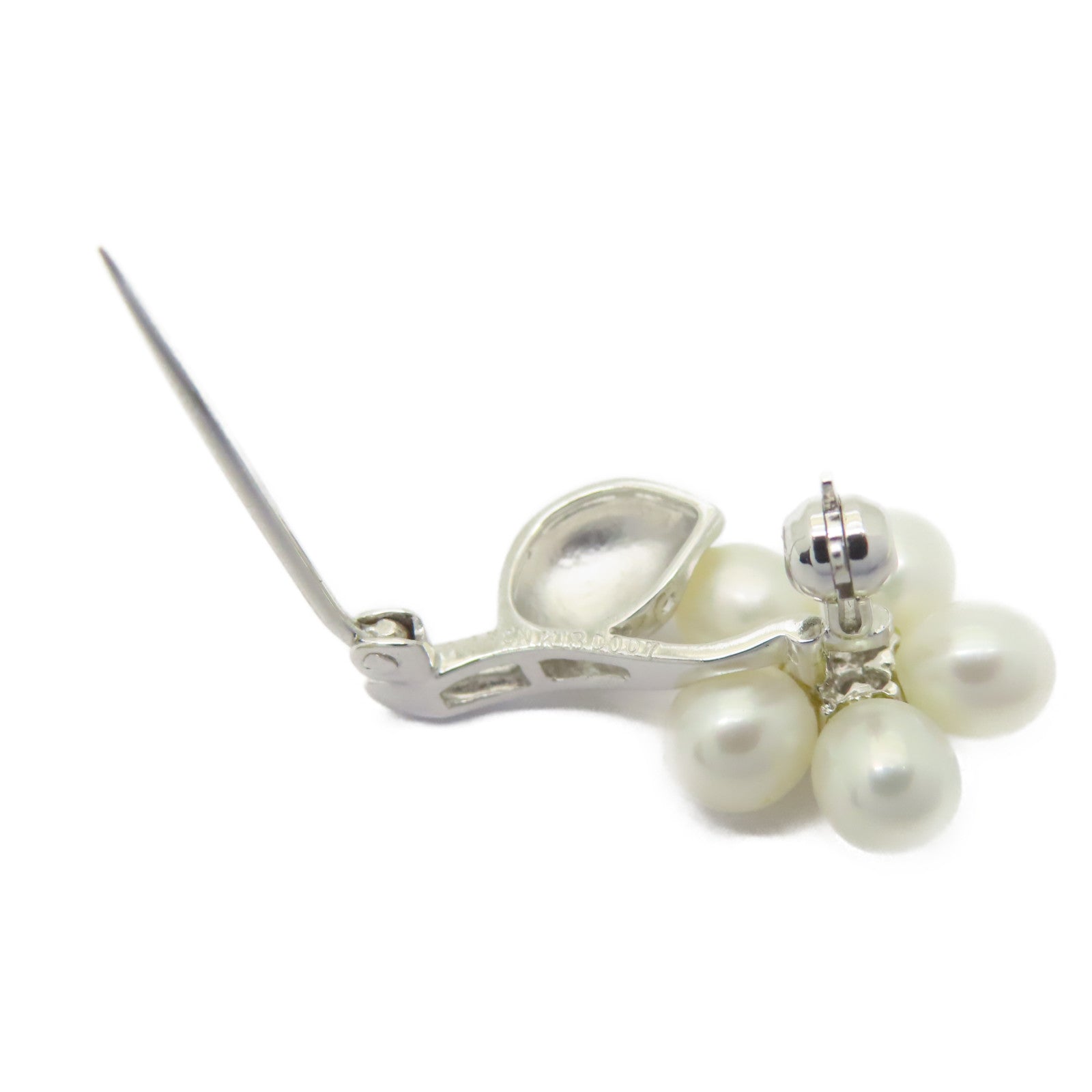 JEWELRY 18K白金Diamond Brooch 0.07ct鑽石胸針銀色