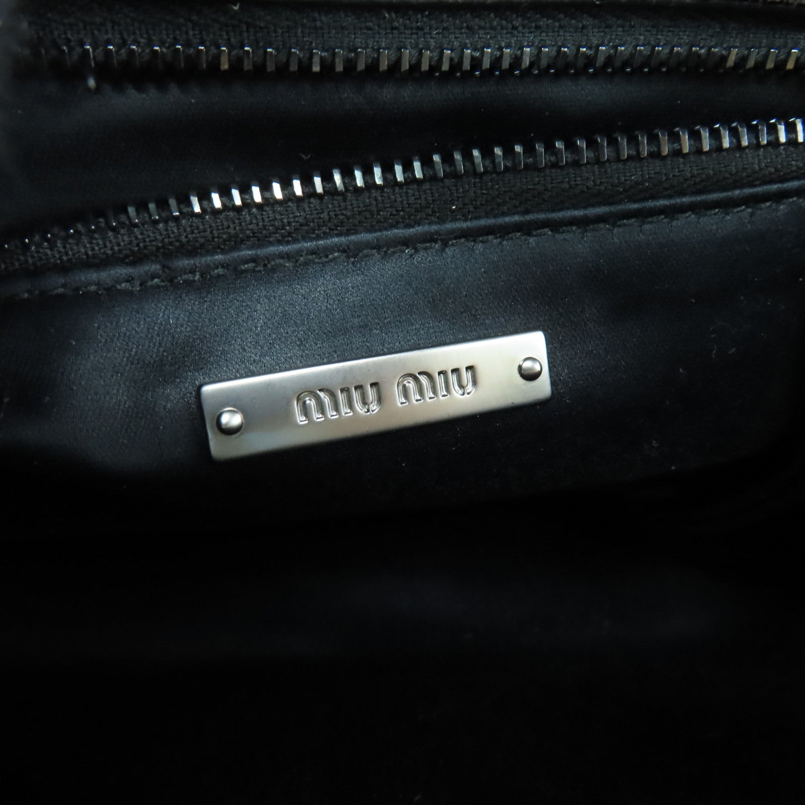 Miu Miu Leather Chain Shoulder Black Buckle Chain Shoulder Bag Black