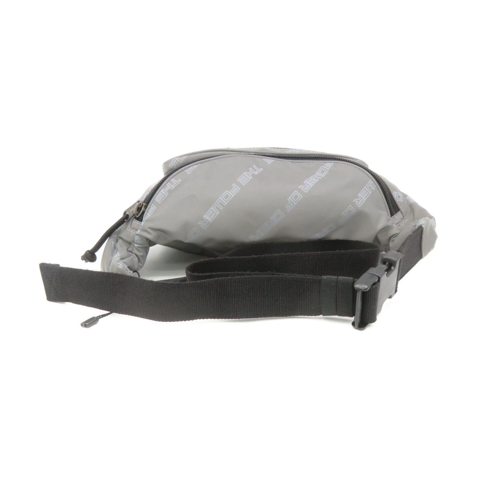 BALENCIAGA Nylon Waist Bag Silver Gray