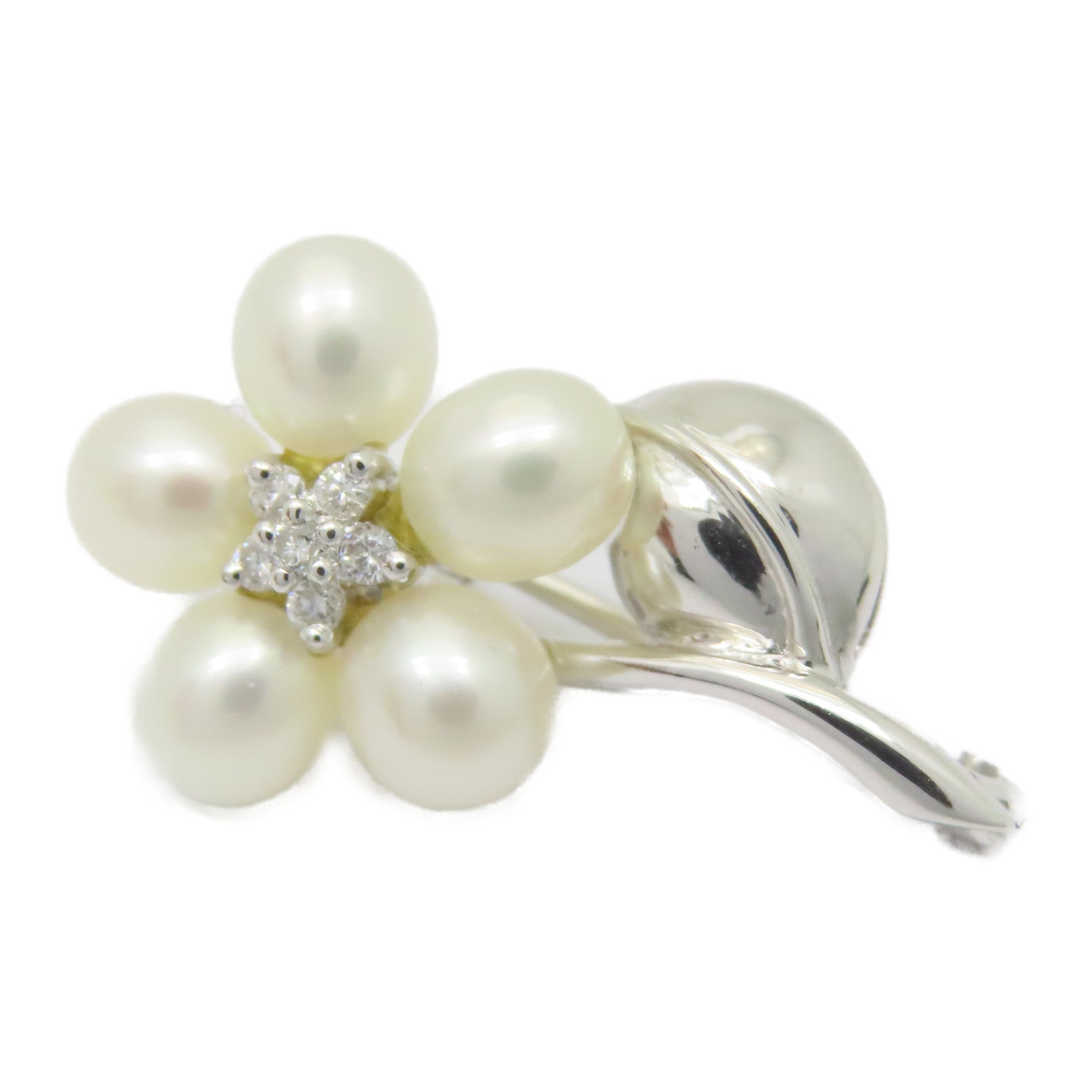 JEWELRY 18K白金Diamond Brooch 0.07ct鑽石胸針銀色