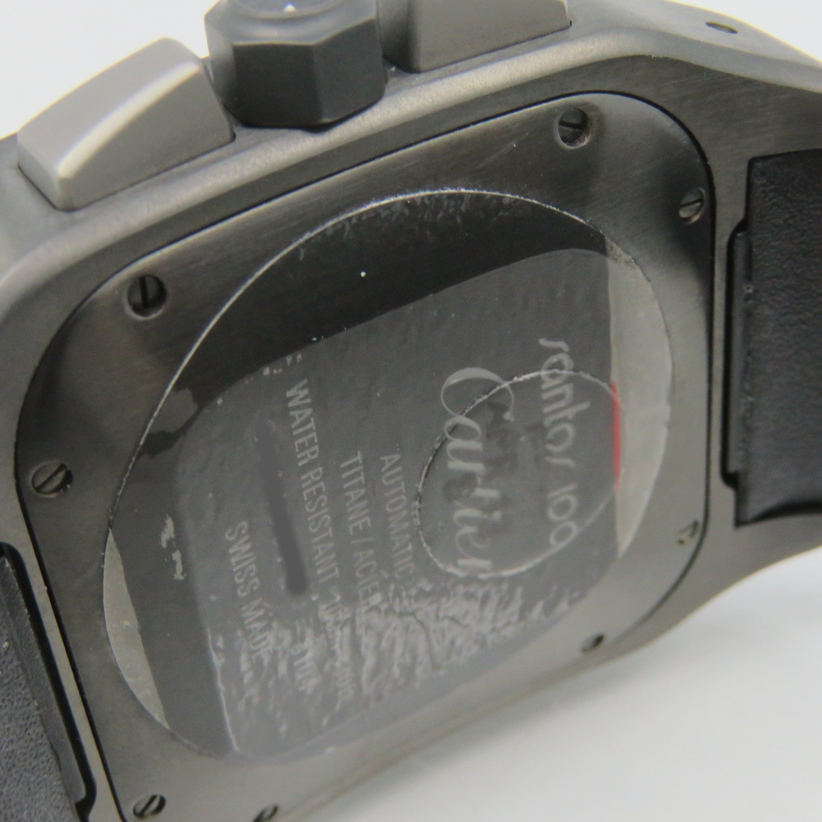 CARTIER Santos 100 Watch鈦金屬/帆布帶自動機芯手錶黑色
