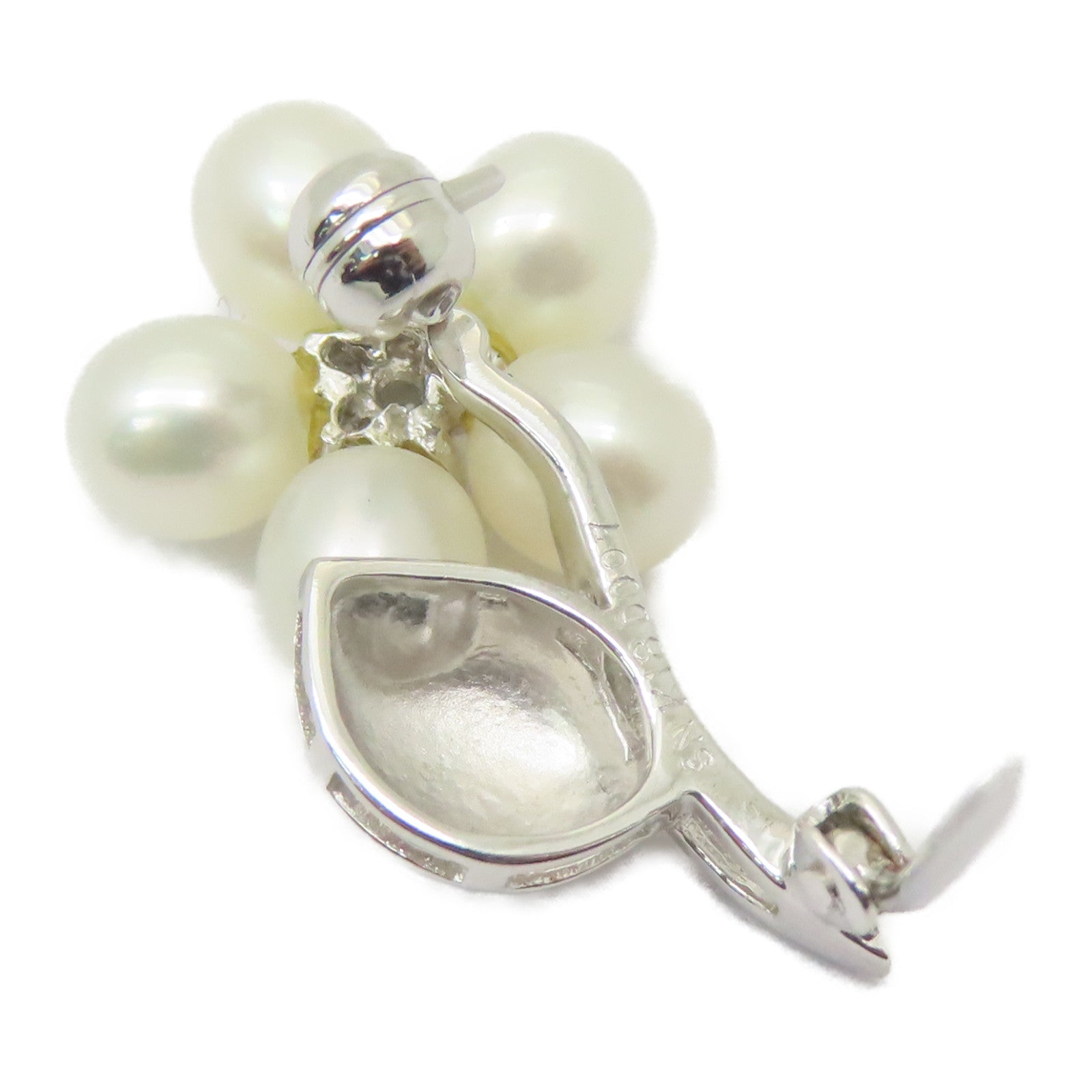 JEWELRY 18K白金Diamond Brooch 0.07ct鑽石胸針銀色