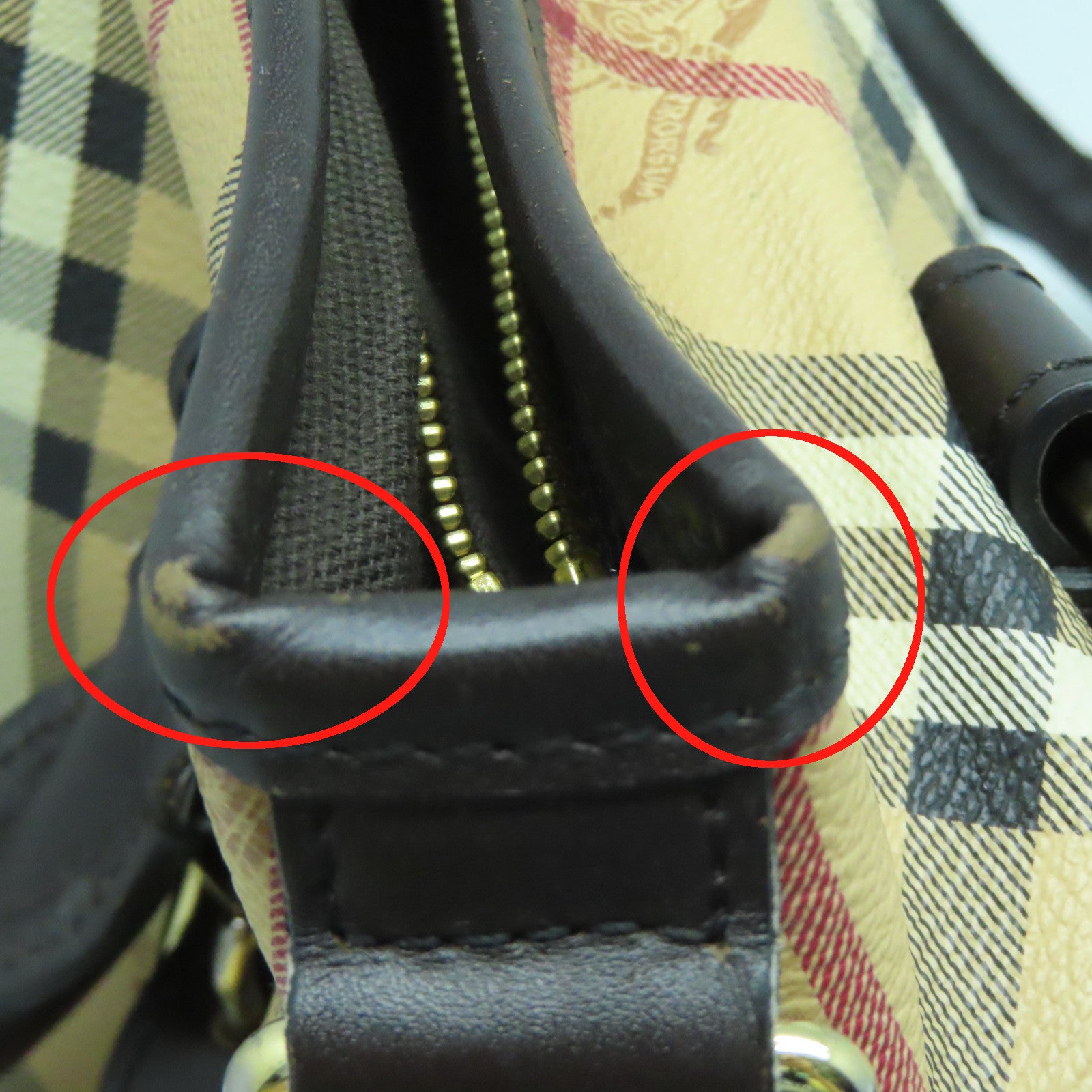 BURBERRY 涂层皮革2way Shoulder Bag金扣手挽肩背两用袋米色啡色