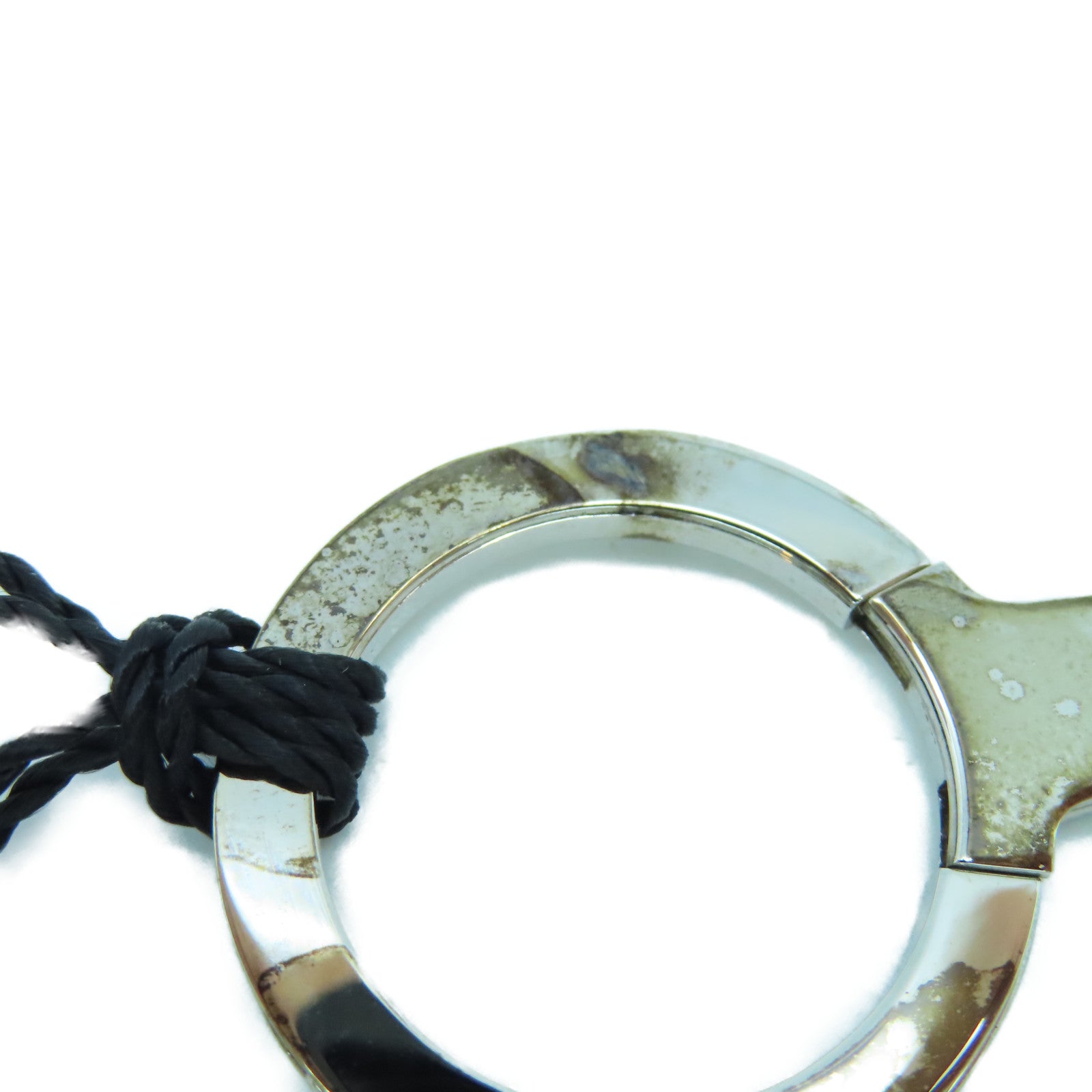 BVLGARI 【激減優惠】不鏽鋼Fragment Key Ring鎖匙扣銀色/黑色